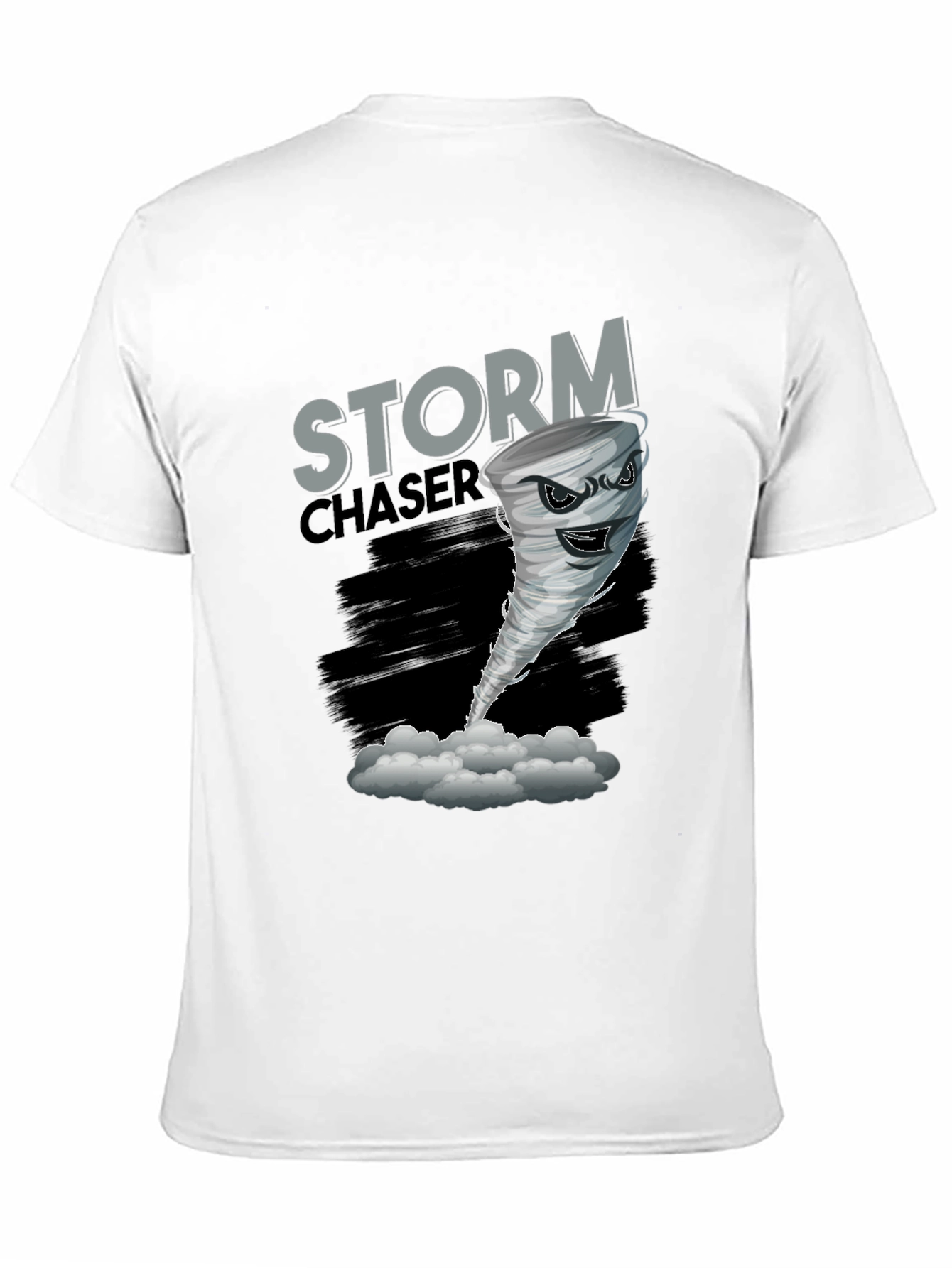 Storm Chaser Graphic Tee - Tornado Design Black T-Shirt