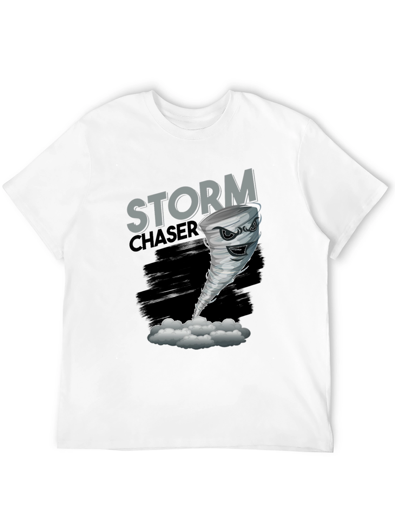 Storm Chaser Graphic Tee - Tornado Design Black T-Shirt