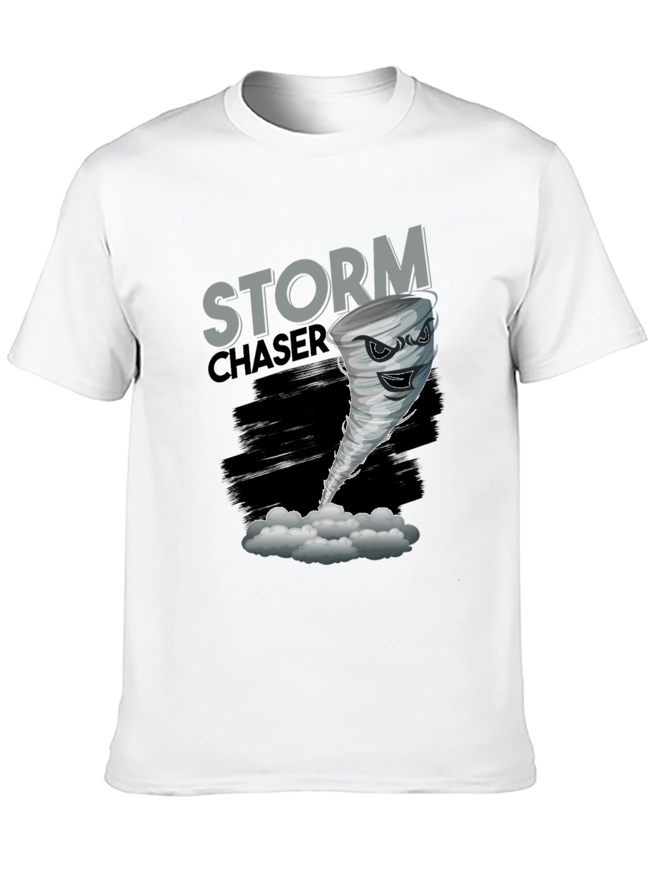 Storm Chaser Graphic Tee - Tornado Design Black T-Shirt