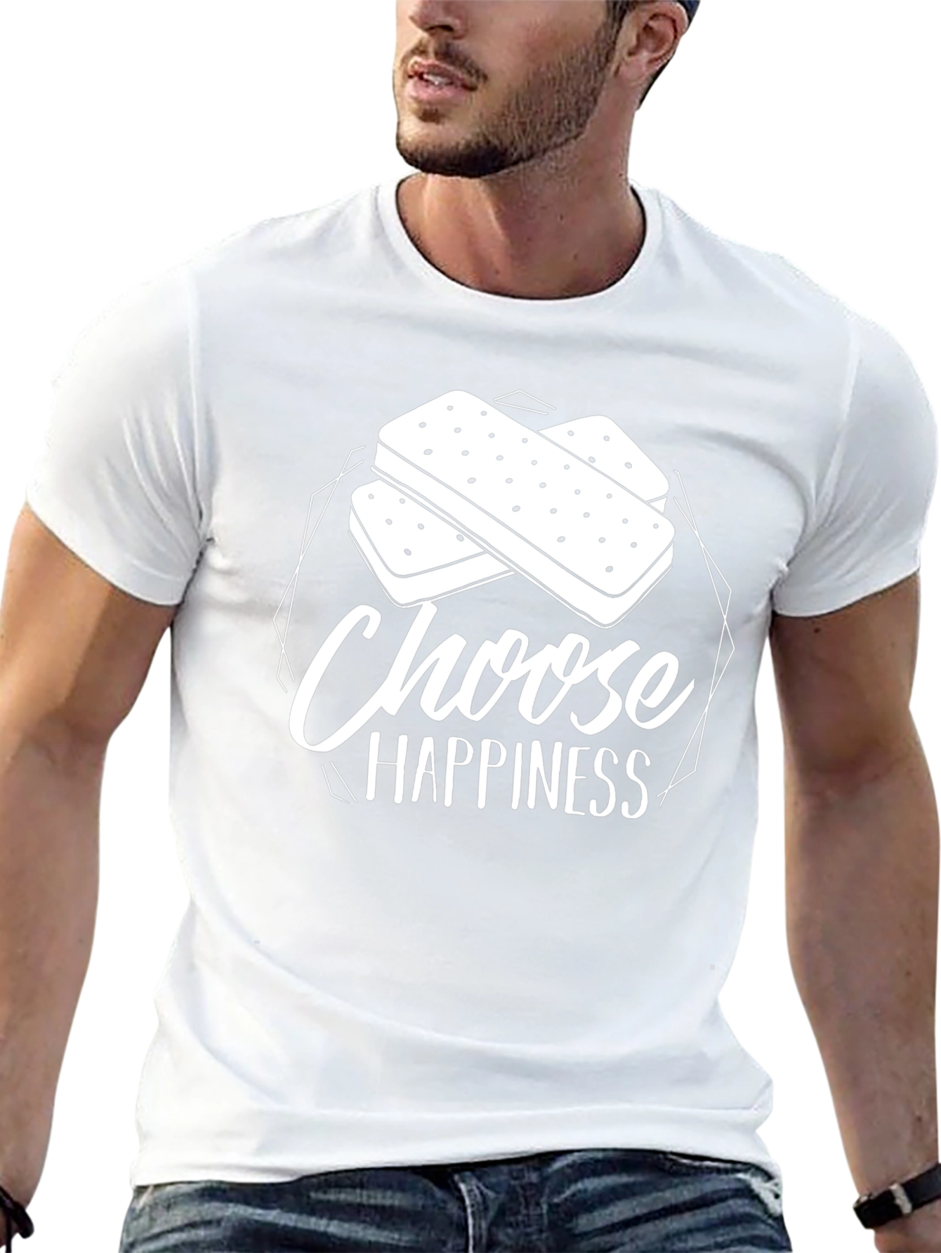 Choose Happiness Ice Cream Sandwich Graphic Tee