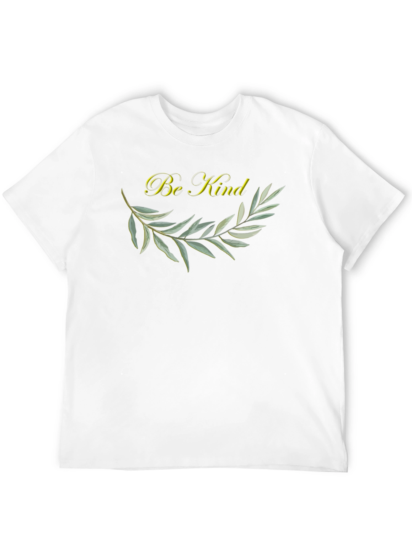 Be Kind Olive Branch Graphic Tee - Soft Black Cotton T-Shirt