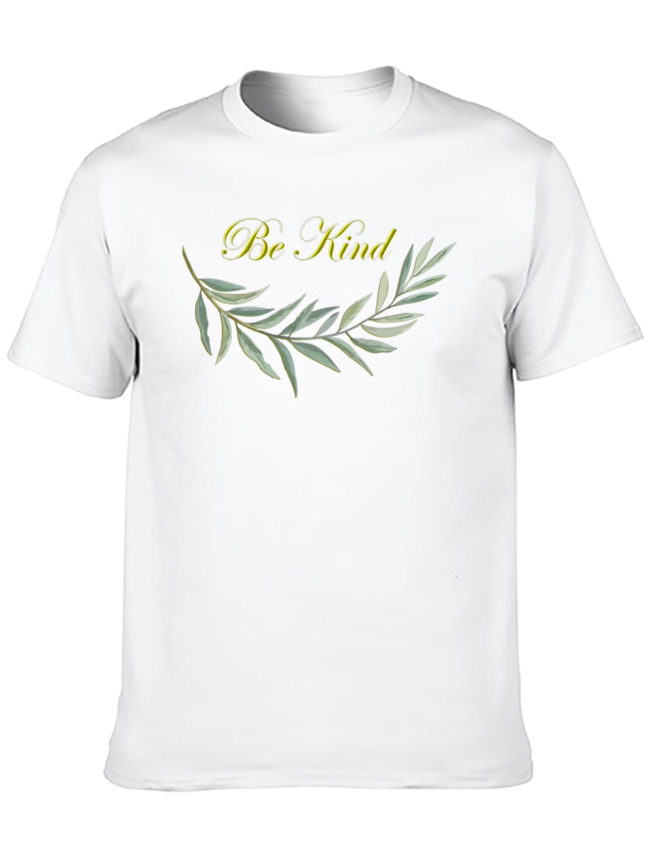 Be Kind Olive Branch Graphic Tee - Soft Black Cotton T-Shirt