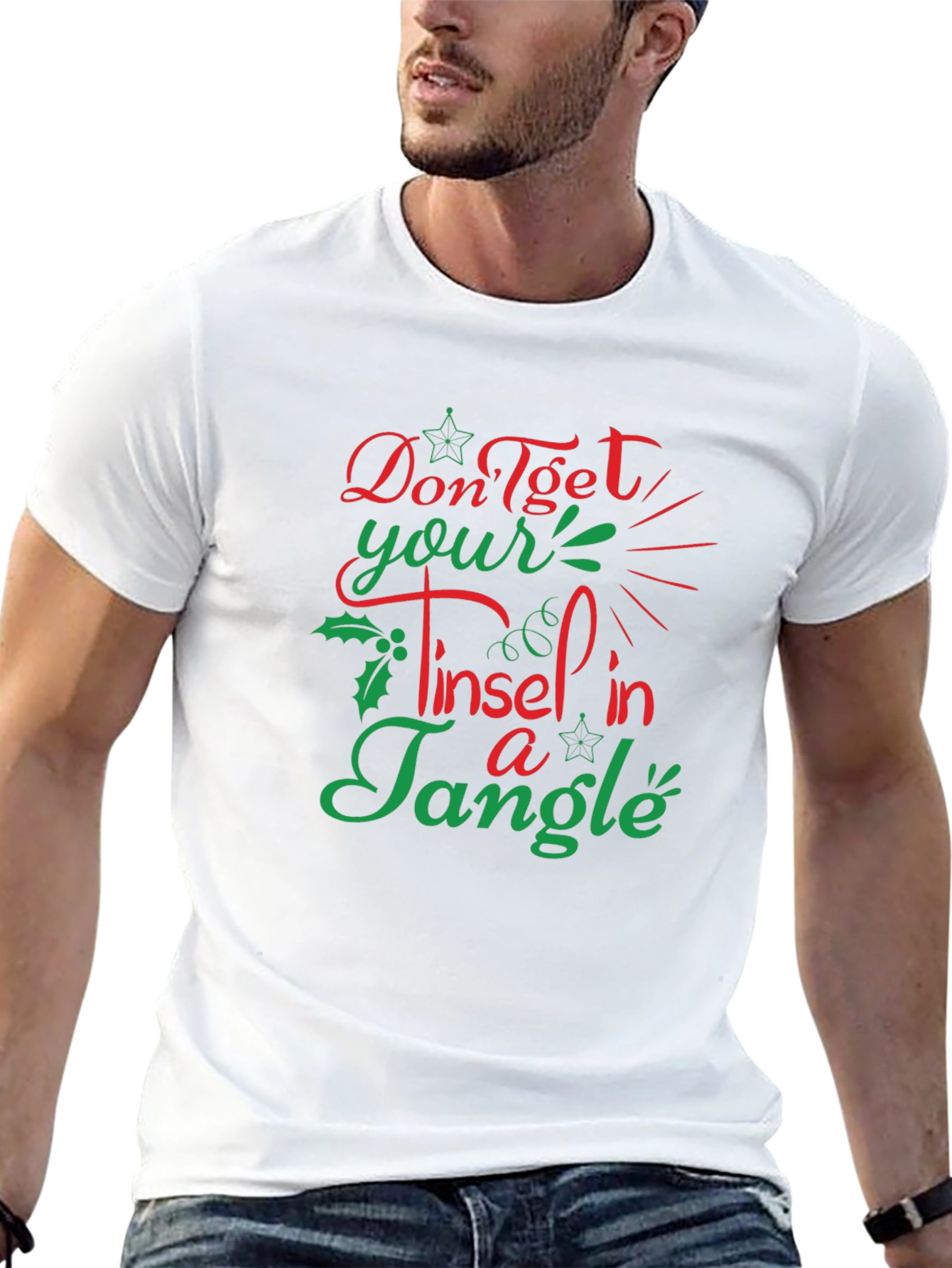 Funny Christmas T-Shirt - Dont Get Your Tinsel in a Tangle