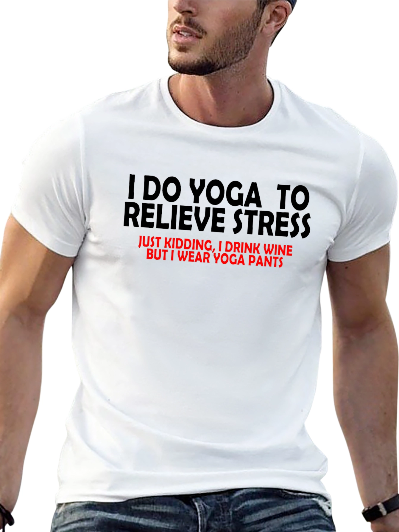 Yoga Wine T-Shirt Funny Slogan Tee
