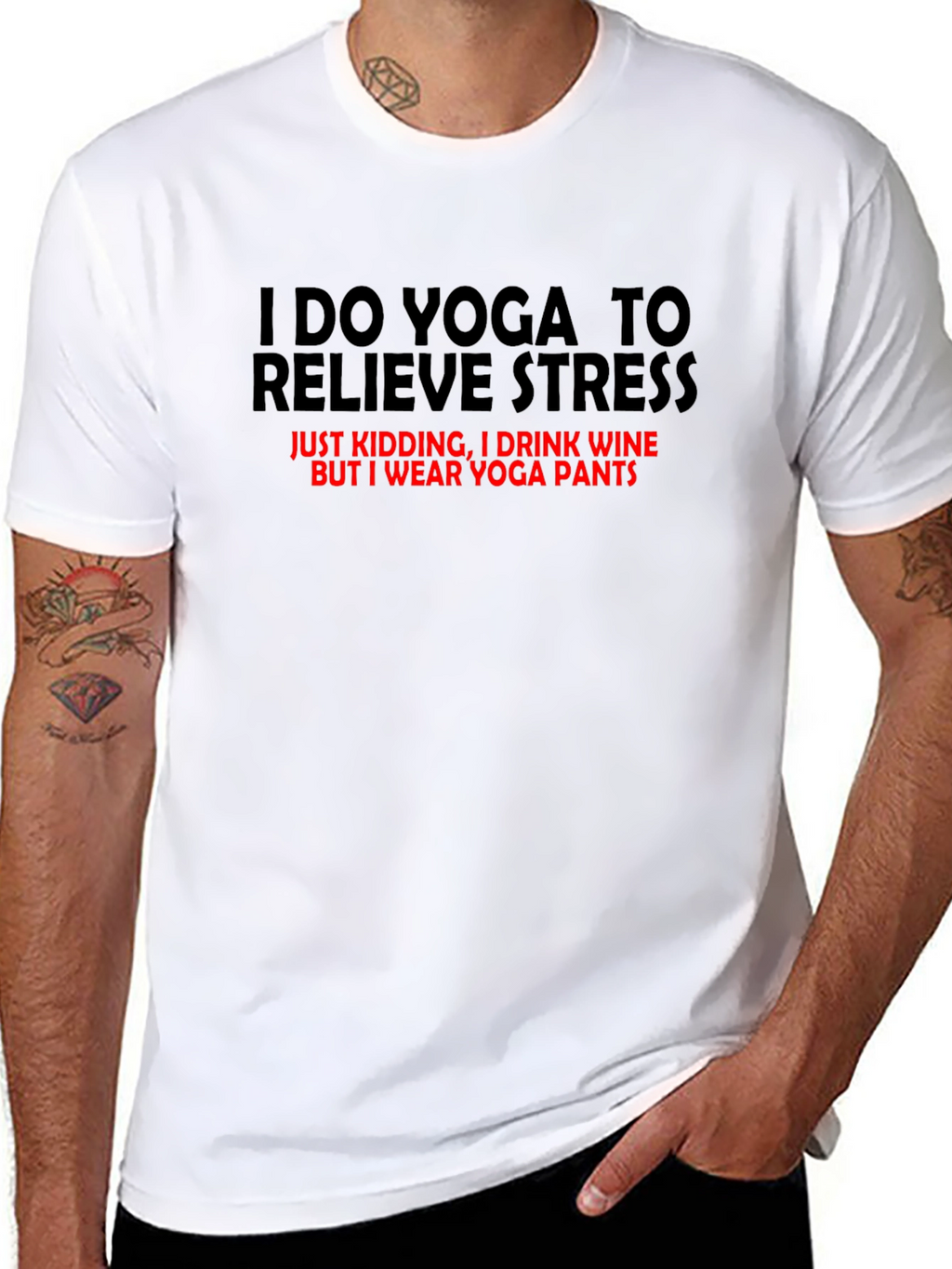 Yoga Wine T-Shirt Funny Slogan Tee