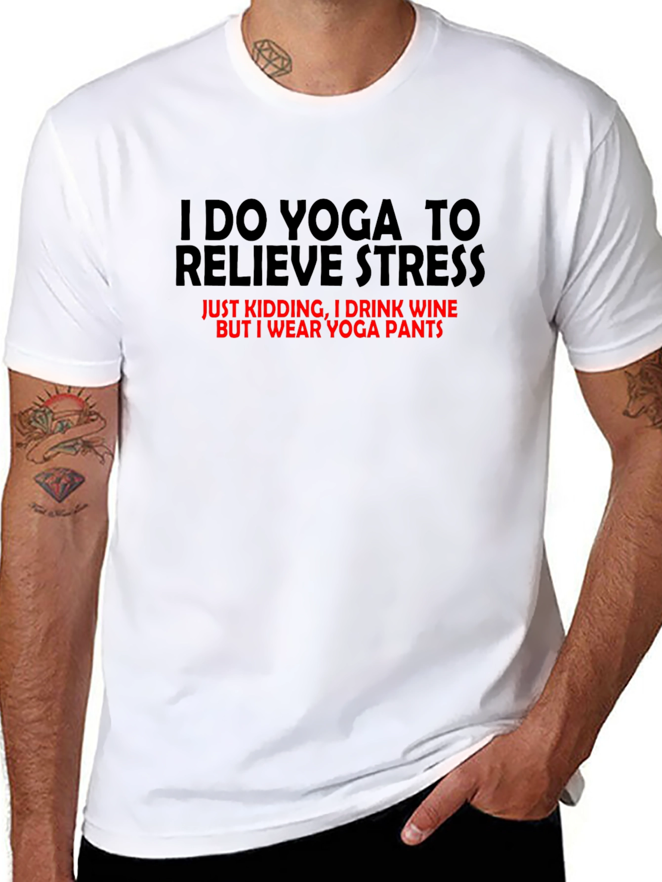 Yoga Wine T-Shirt Funny Slogan Tee