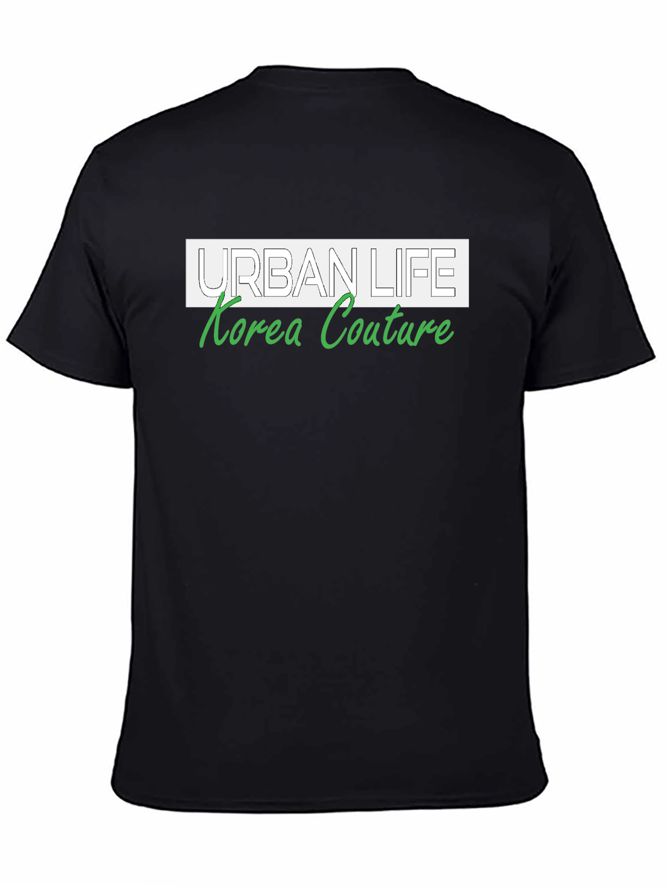 Urban Life Korea Couture Black Graphic Tee