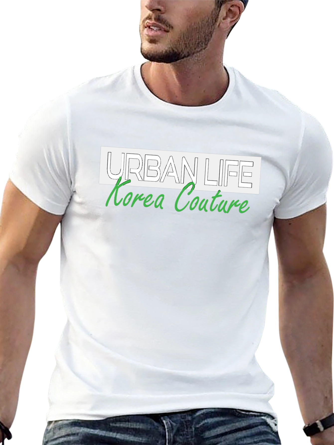 Urban Life Korea Couture Black Graphic Tee