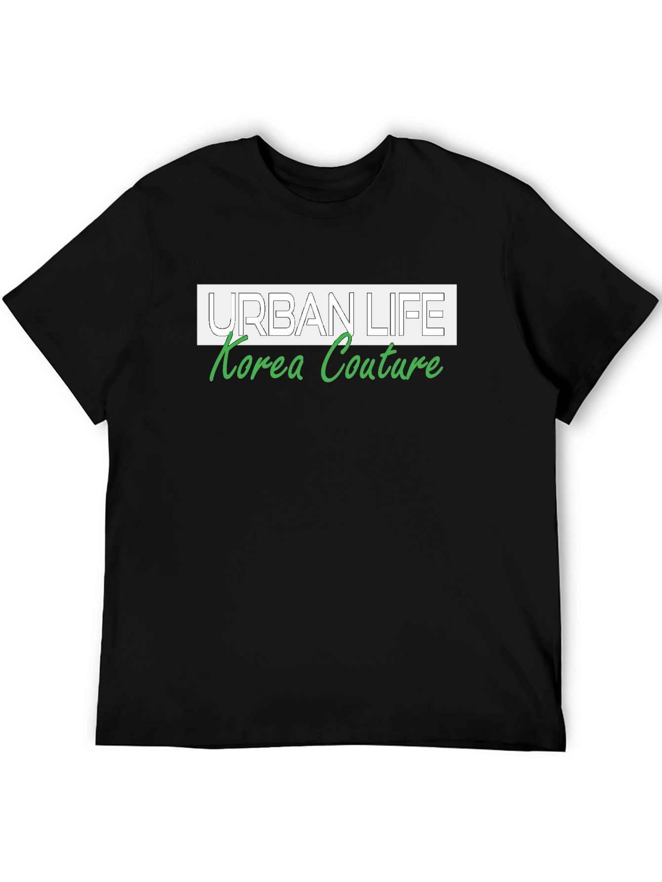 Urban Life Korea Couture Black Graphic Tee