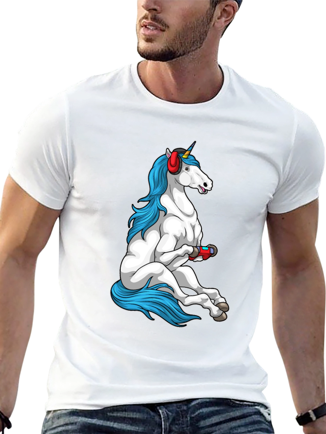 Gamer Unicorn Graphic Tee - Cool & Quirky!