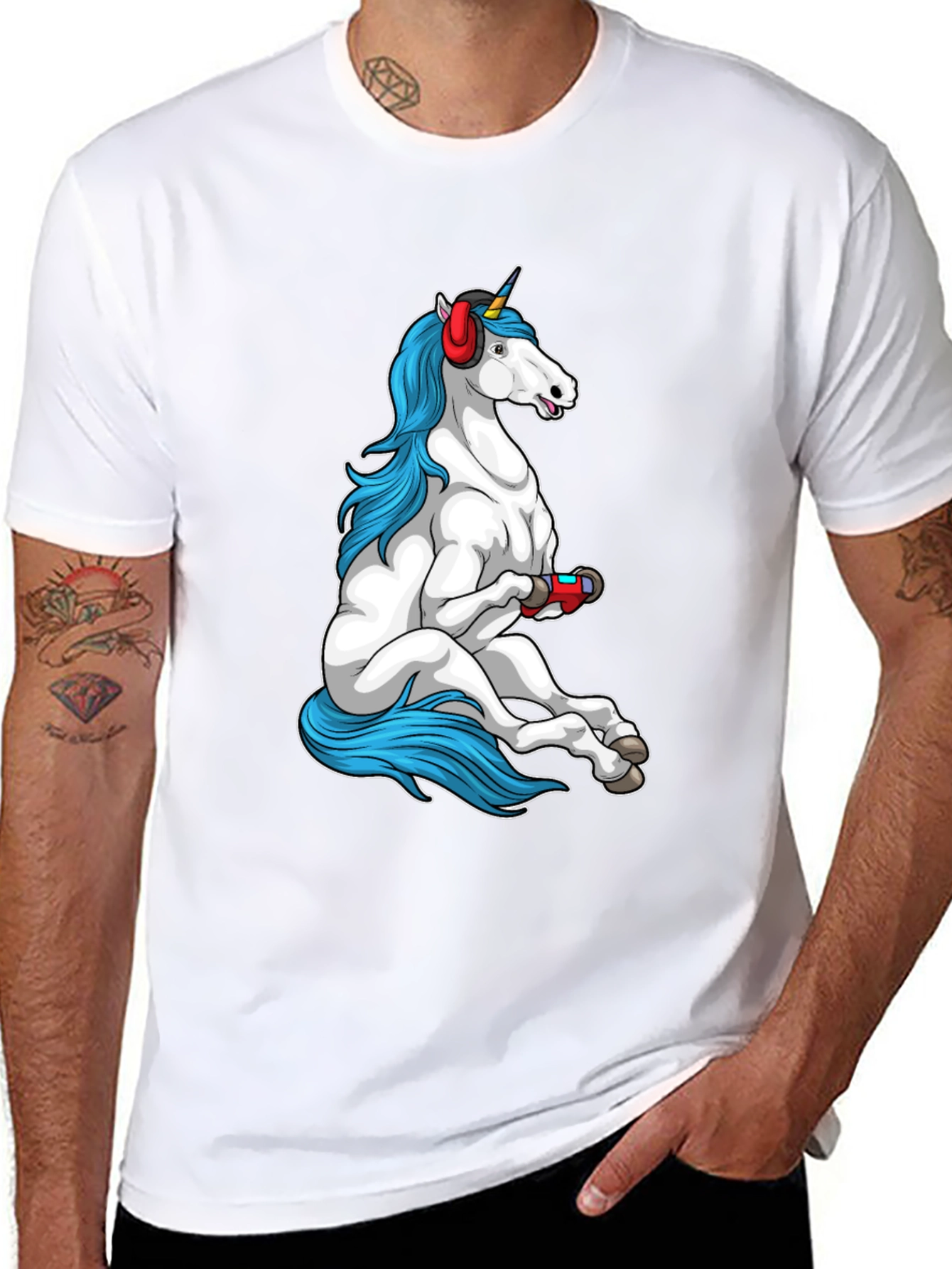 Gamer Unicorn Graphic Tee - Cool & Quirky!