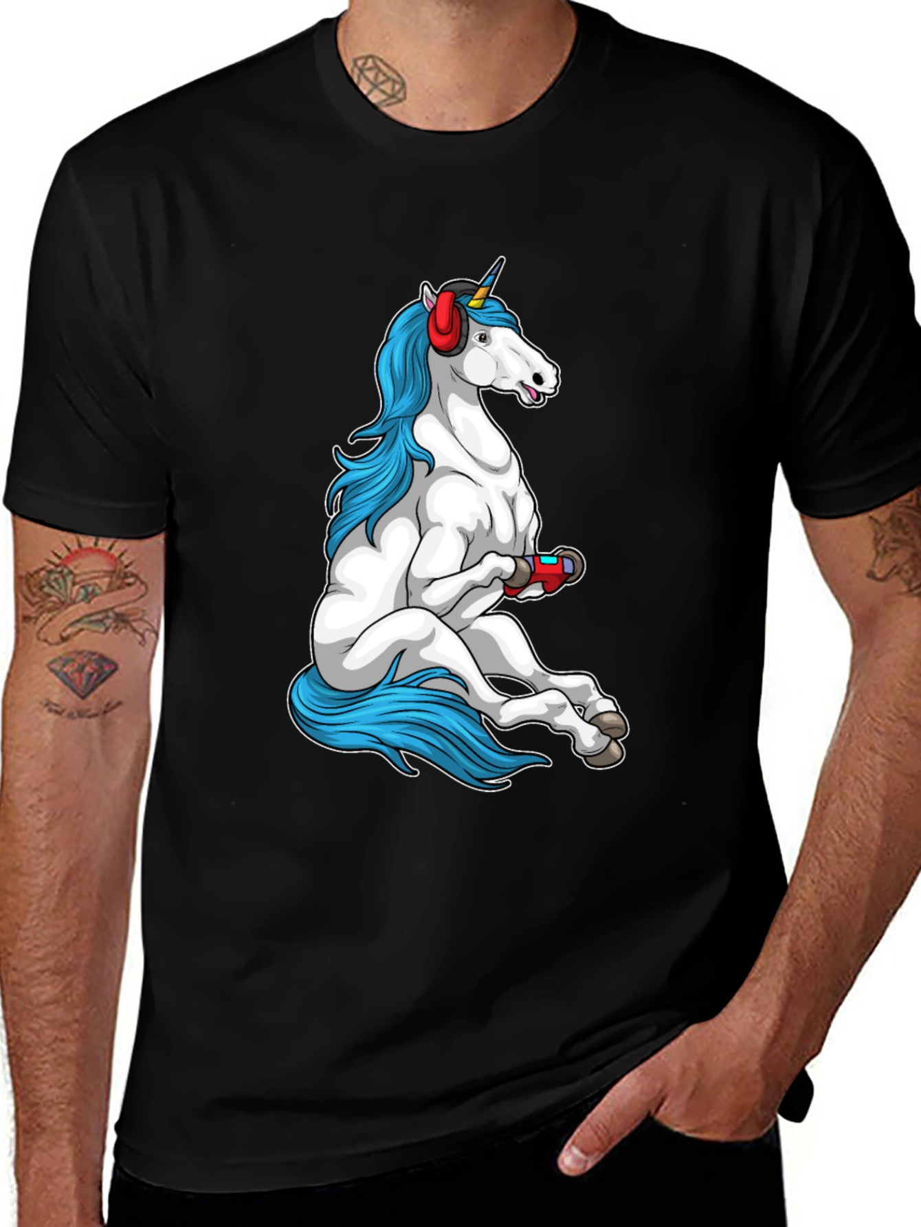 Gamer Unicorn Graphic Tee - Cool & Quirky!