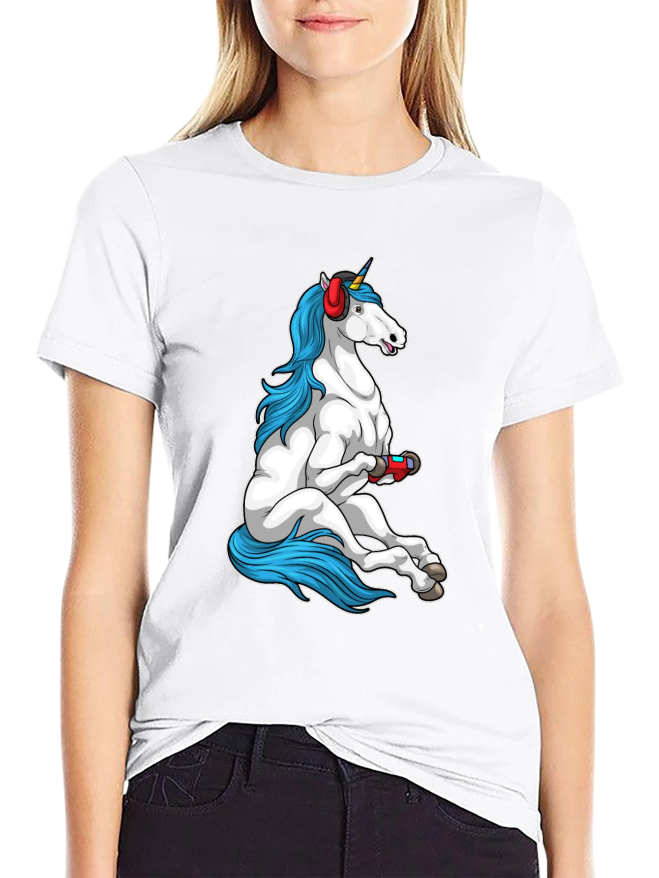 Gamer Unicorn Graphic Tee - Cool & Quirky!