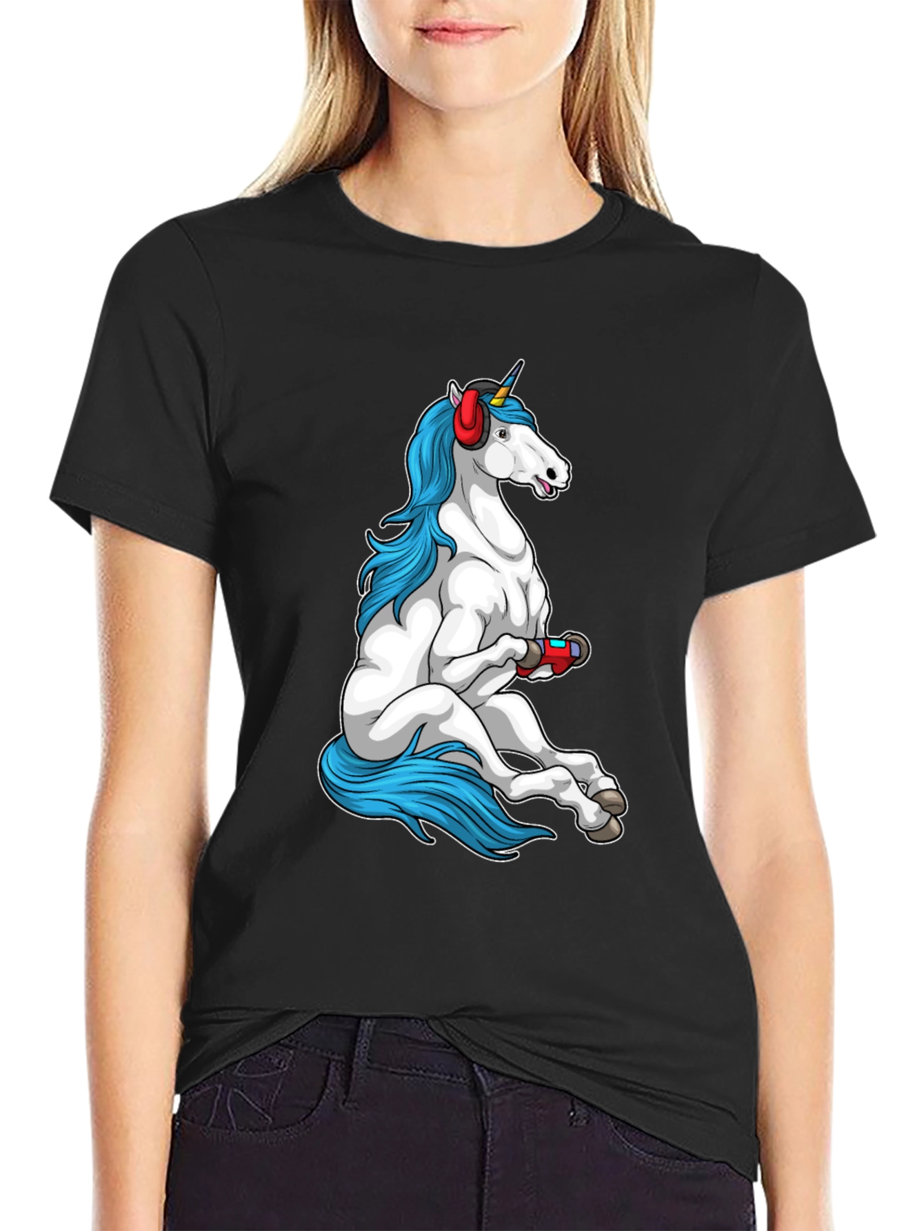 Gamer Unicorn Graphic Tee - Cool & Quirky!