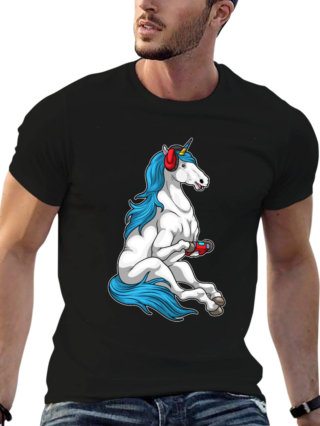 Gamer Unicorn Graphic Tee - Cool & Quirky!