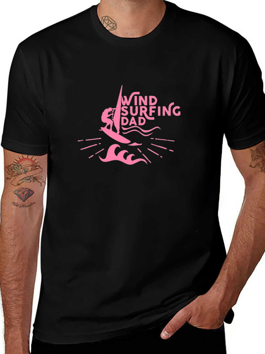 Windsurfing Dad Graphic T-Shirt