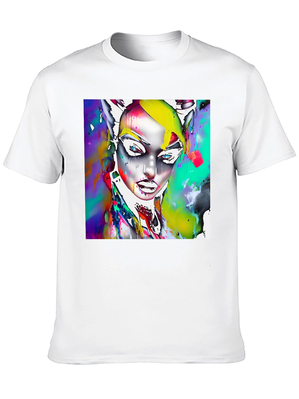Abstract Art T-Shirt - Catwoman Inspired Design