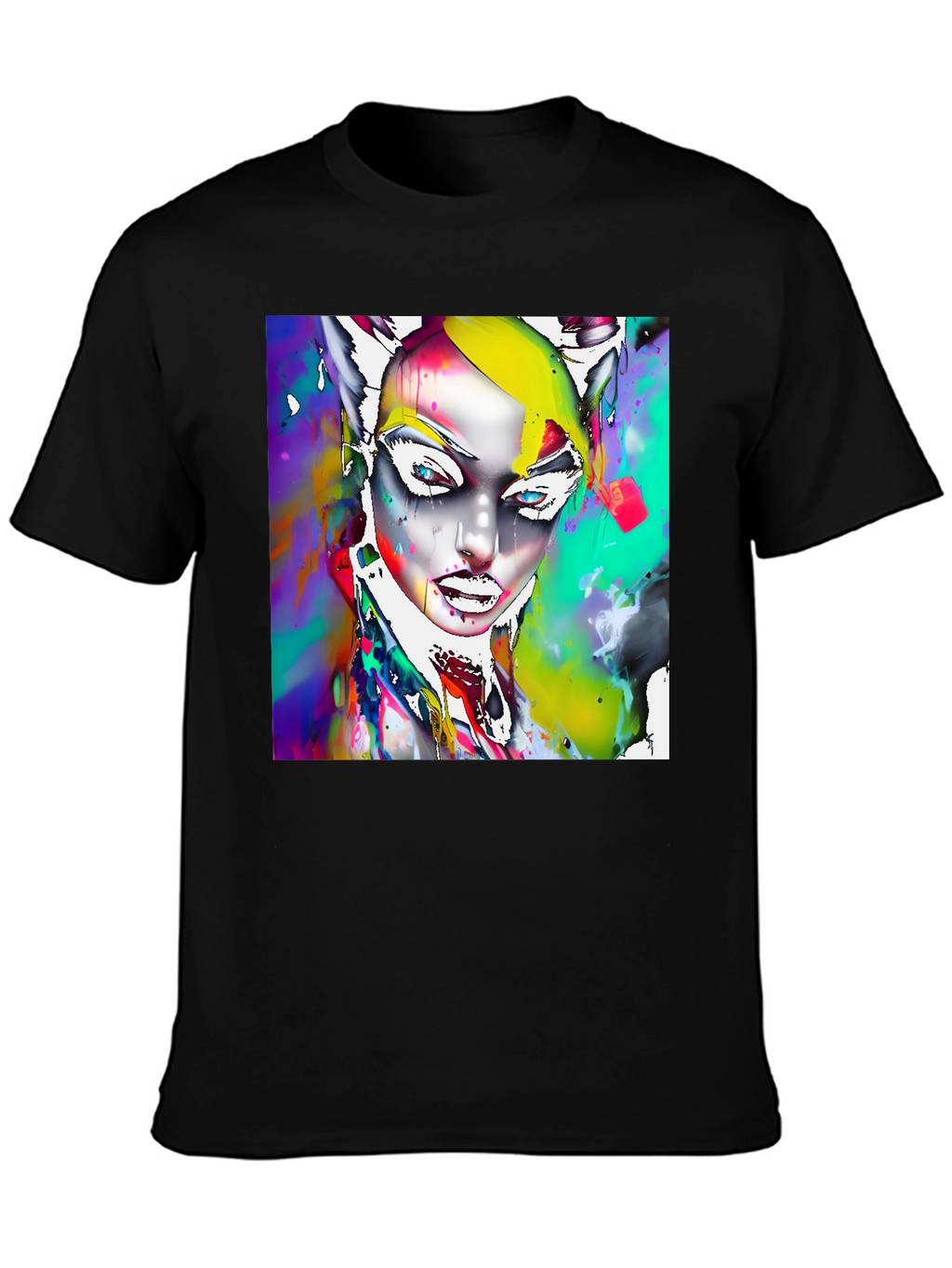 Abstract Art T-Shirt - Catwoman Inspired Design