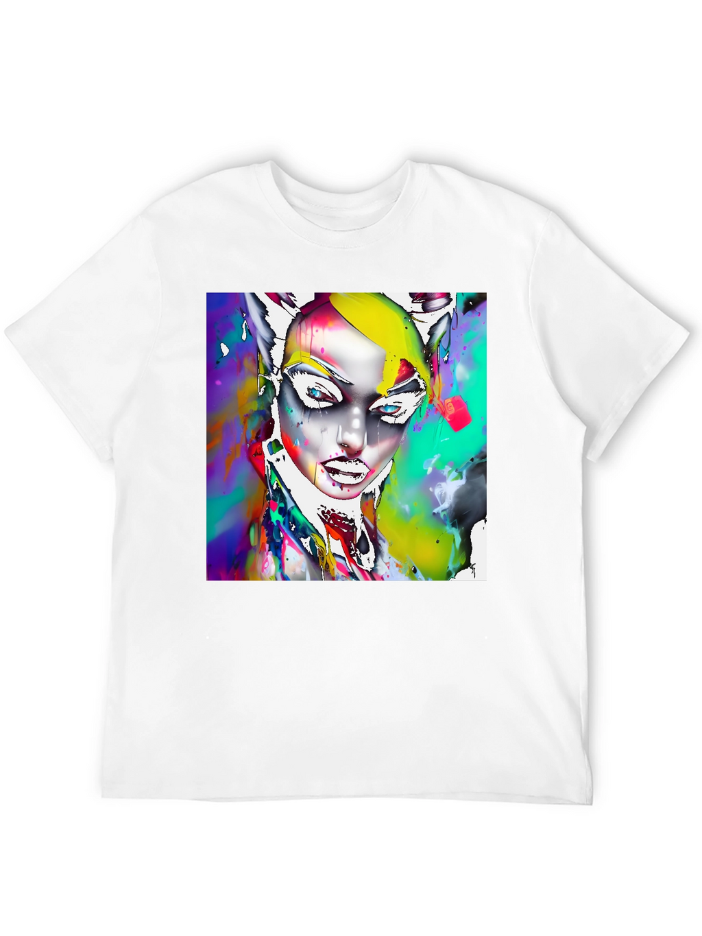 Abstract Art T-Shirt - Catwoman Inspired Design