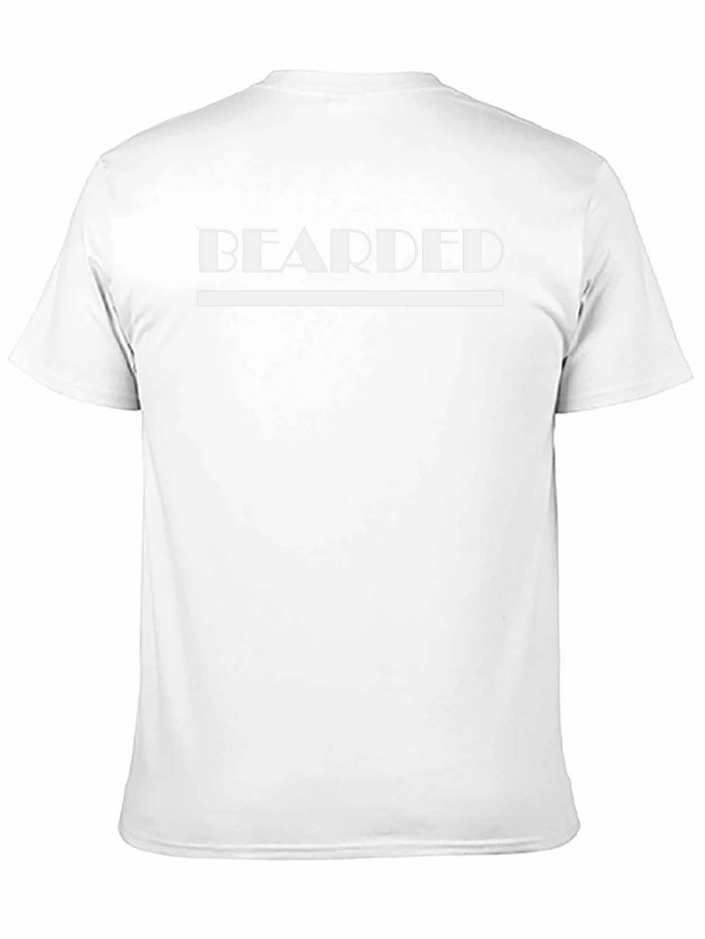 Bearded Graphic Tee - Classic Black Crew Neck T-Shirt