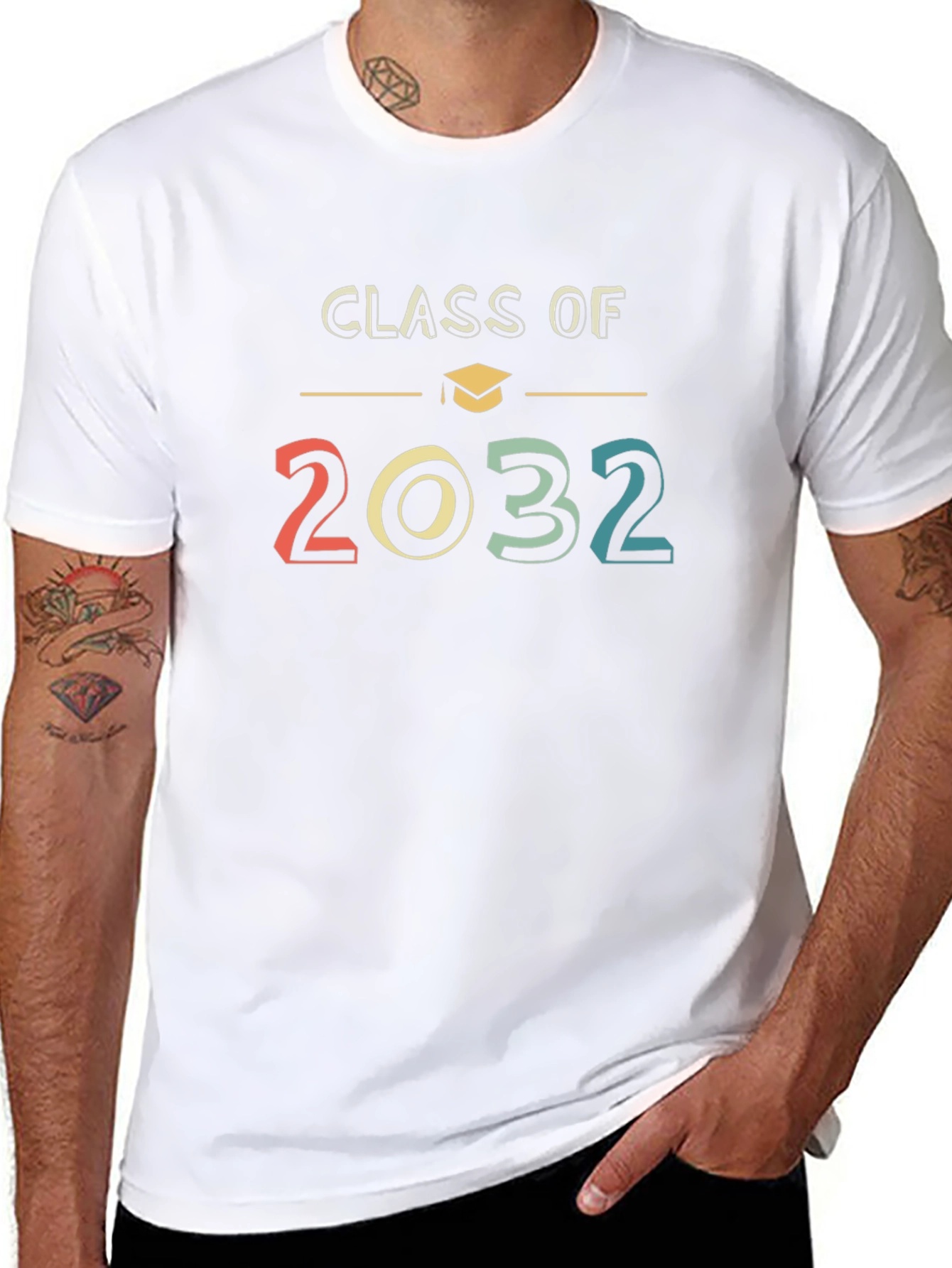 Class of 2032 T-Shirt Retro Graduation Tee