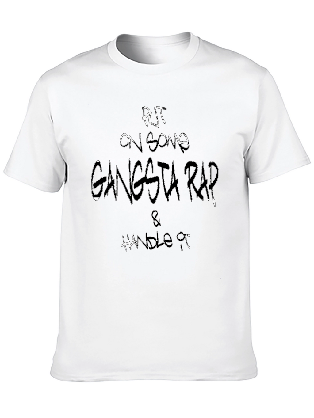 Gangsta Rap Graphic T-Shirt - Black