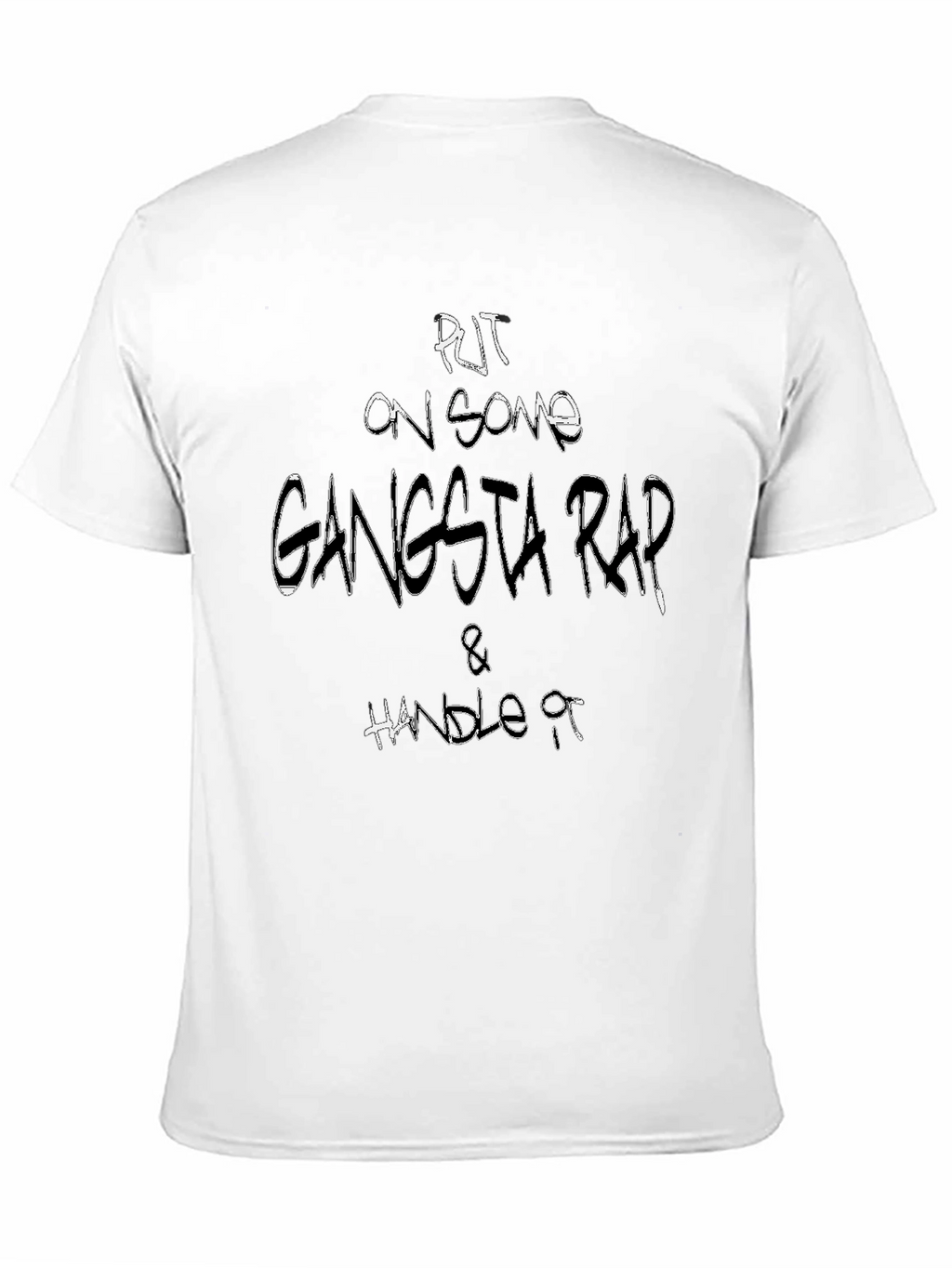 Gangsta Rap Graphic T-Shirt - Black