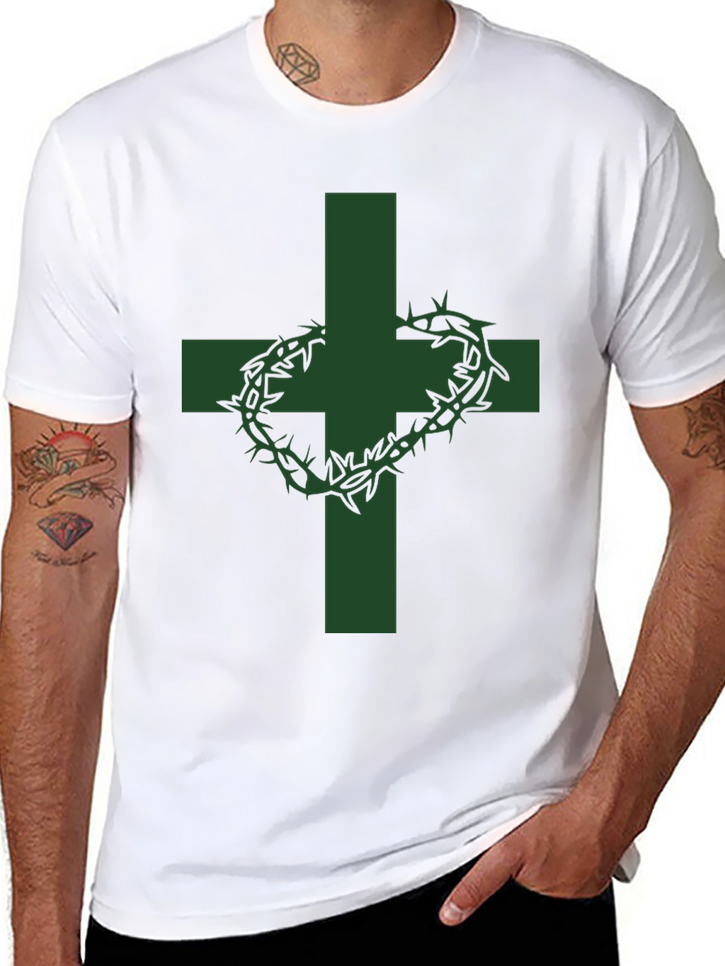 Cross & Crown of Thorns Graphic Tee