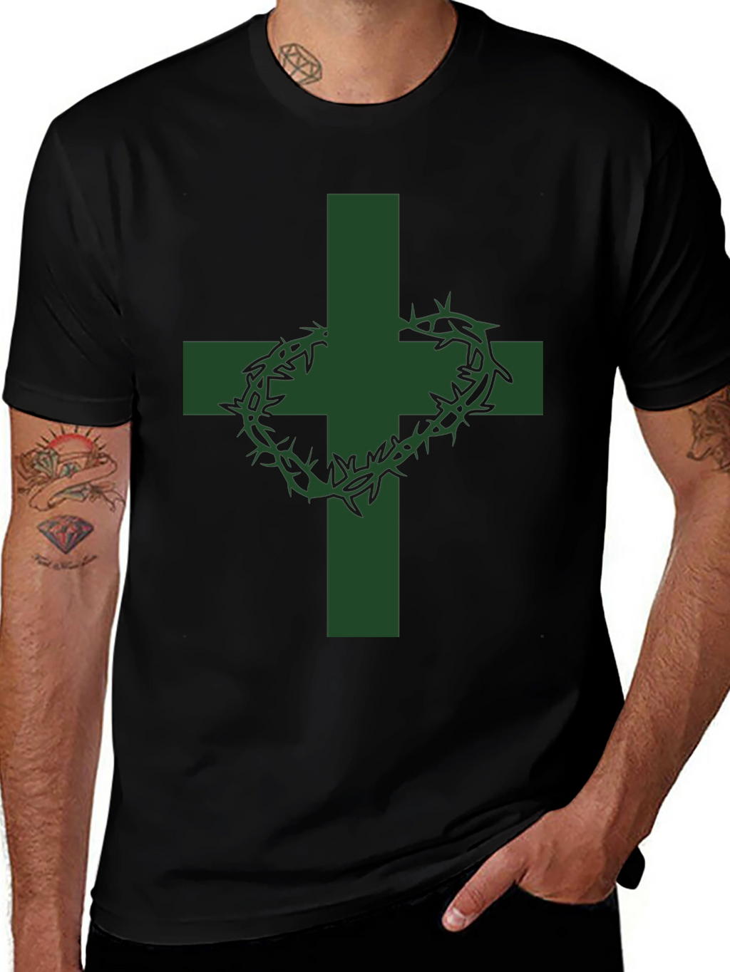 Cross & Crown of Thorns Graphic Tee