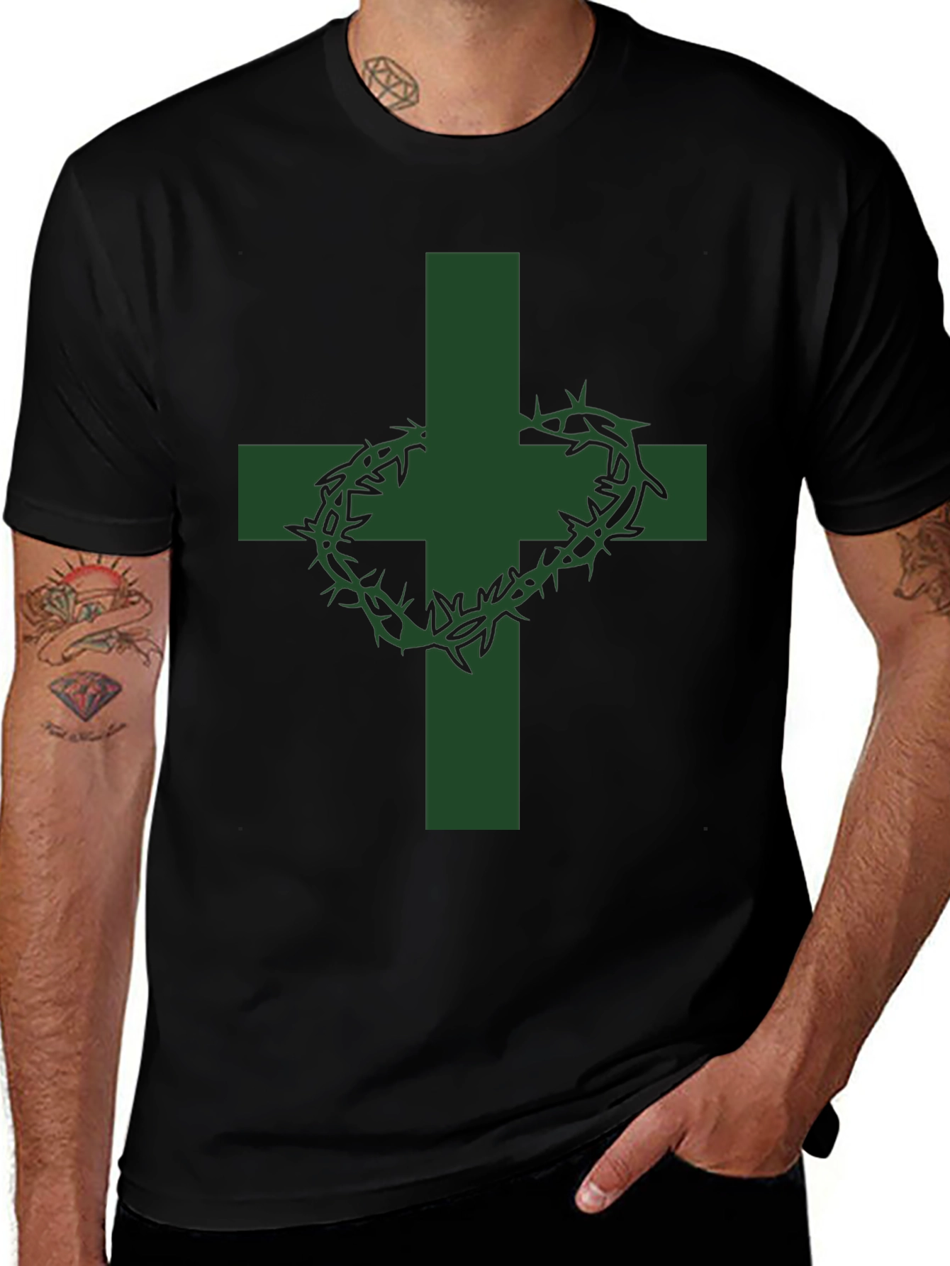 Cross & Crown of Thorns Graphic Tee