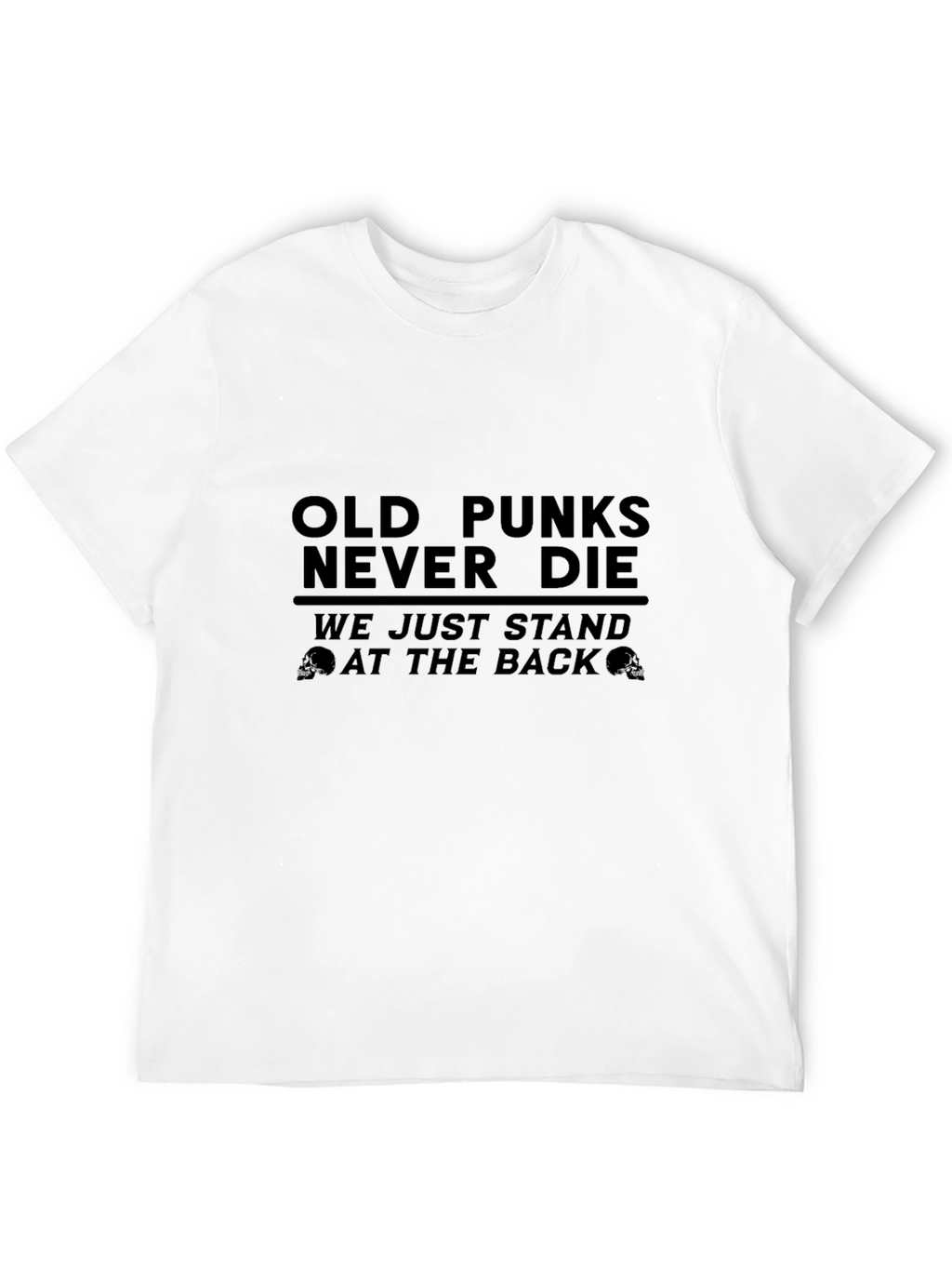 Old Punks Never Die Graphic T-Shirt - Black