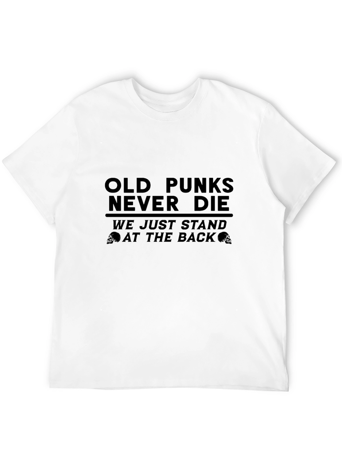 Old Punks Never Die Graphic T-Shirt - Black