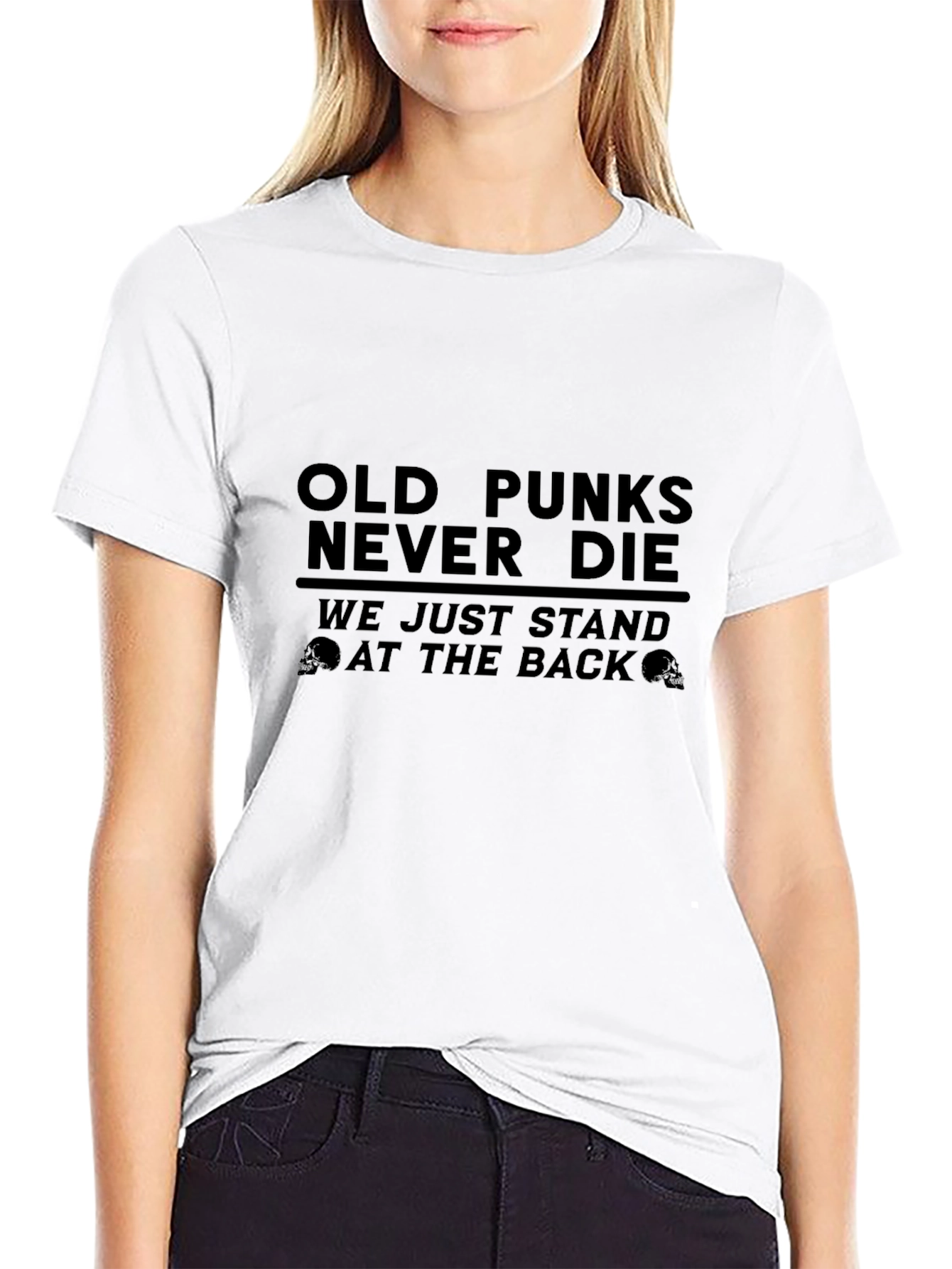 Old Punks Never Die Graphic T-Shirt - Black