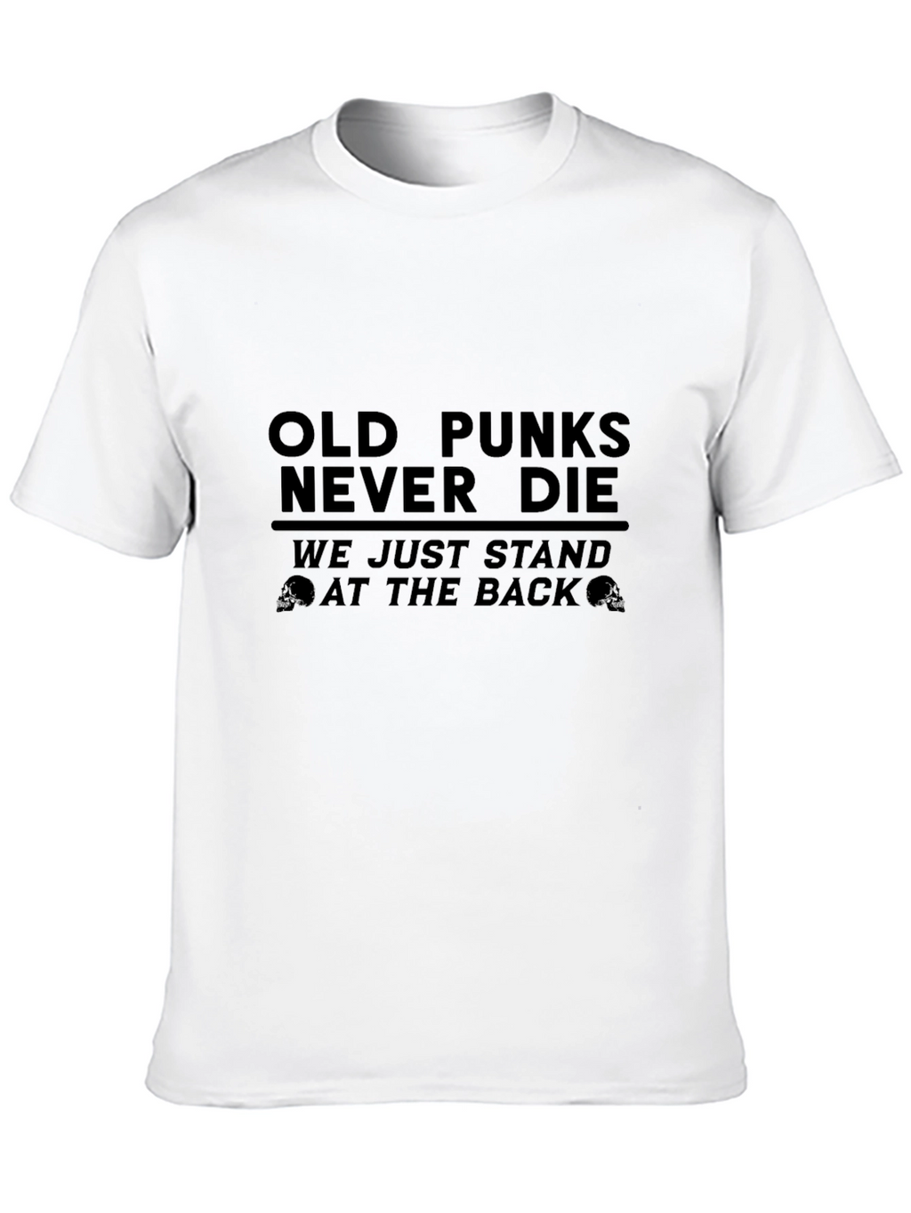 Old Punks Never Die Graphic T-Shirt - Black