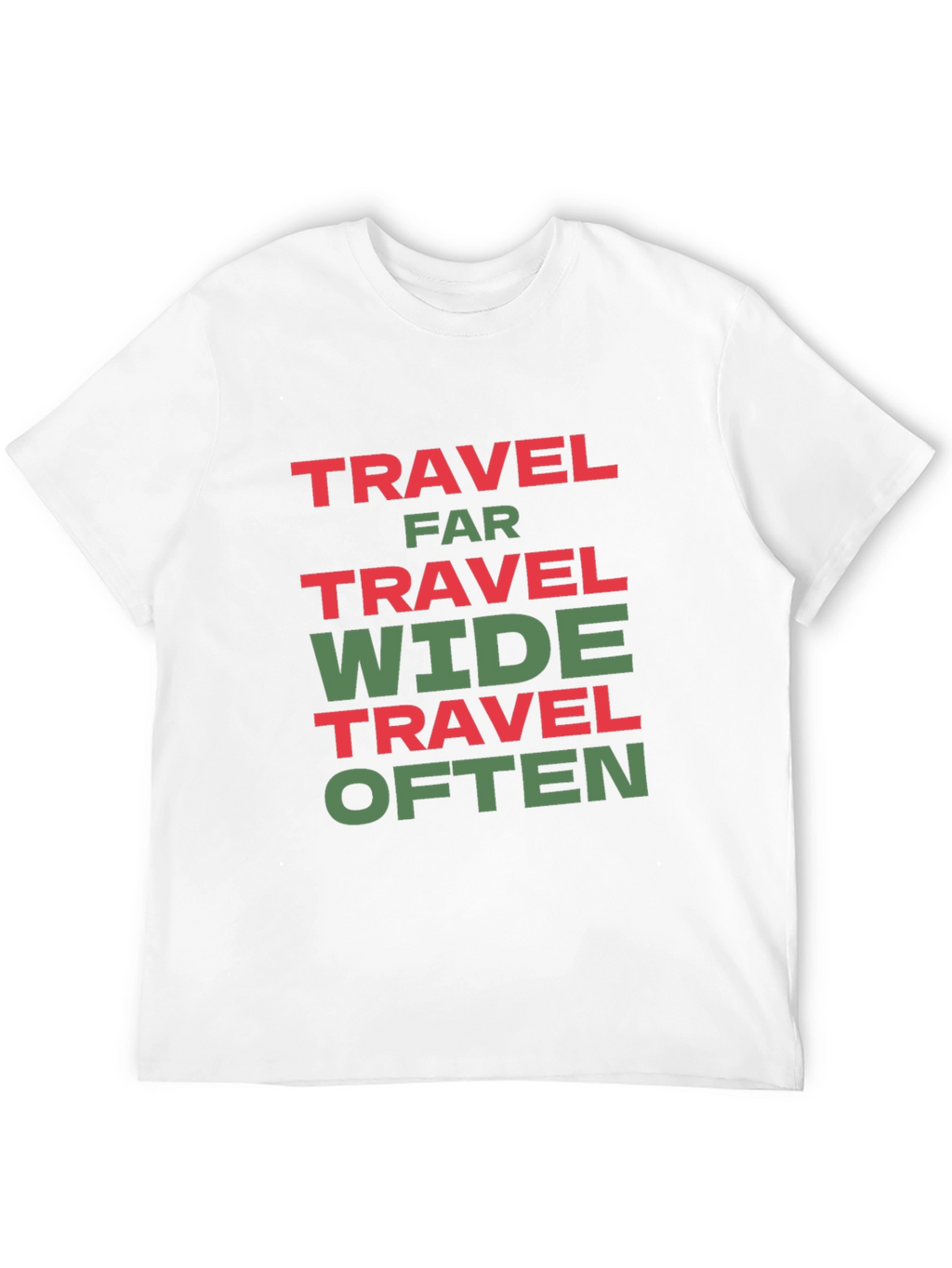 Travel Far Wide Often T-Shirt - Black Cotton Tee