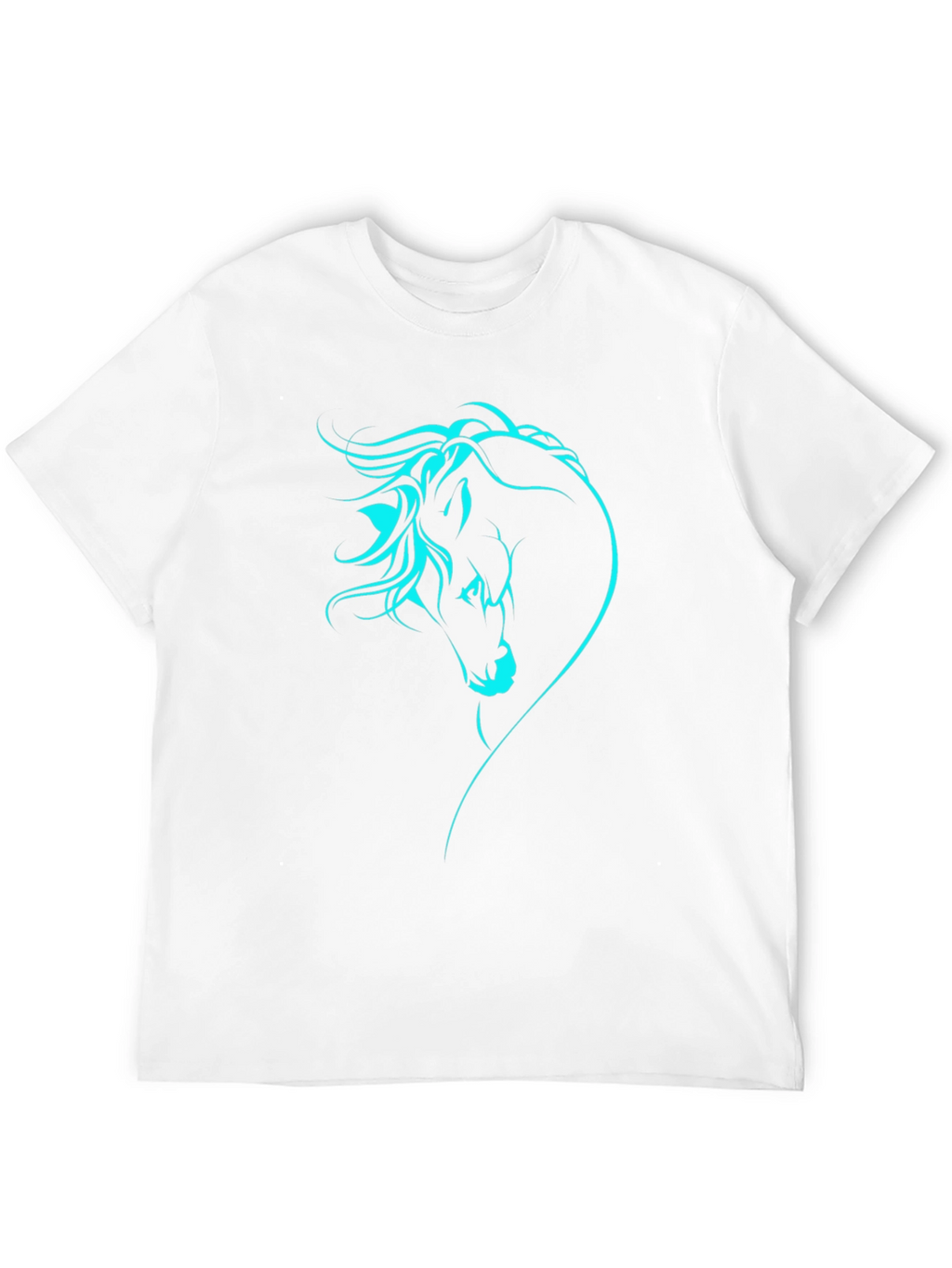 Horse Head Graphic Tee - Stylish Black T-Shirt