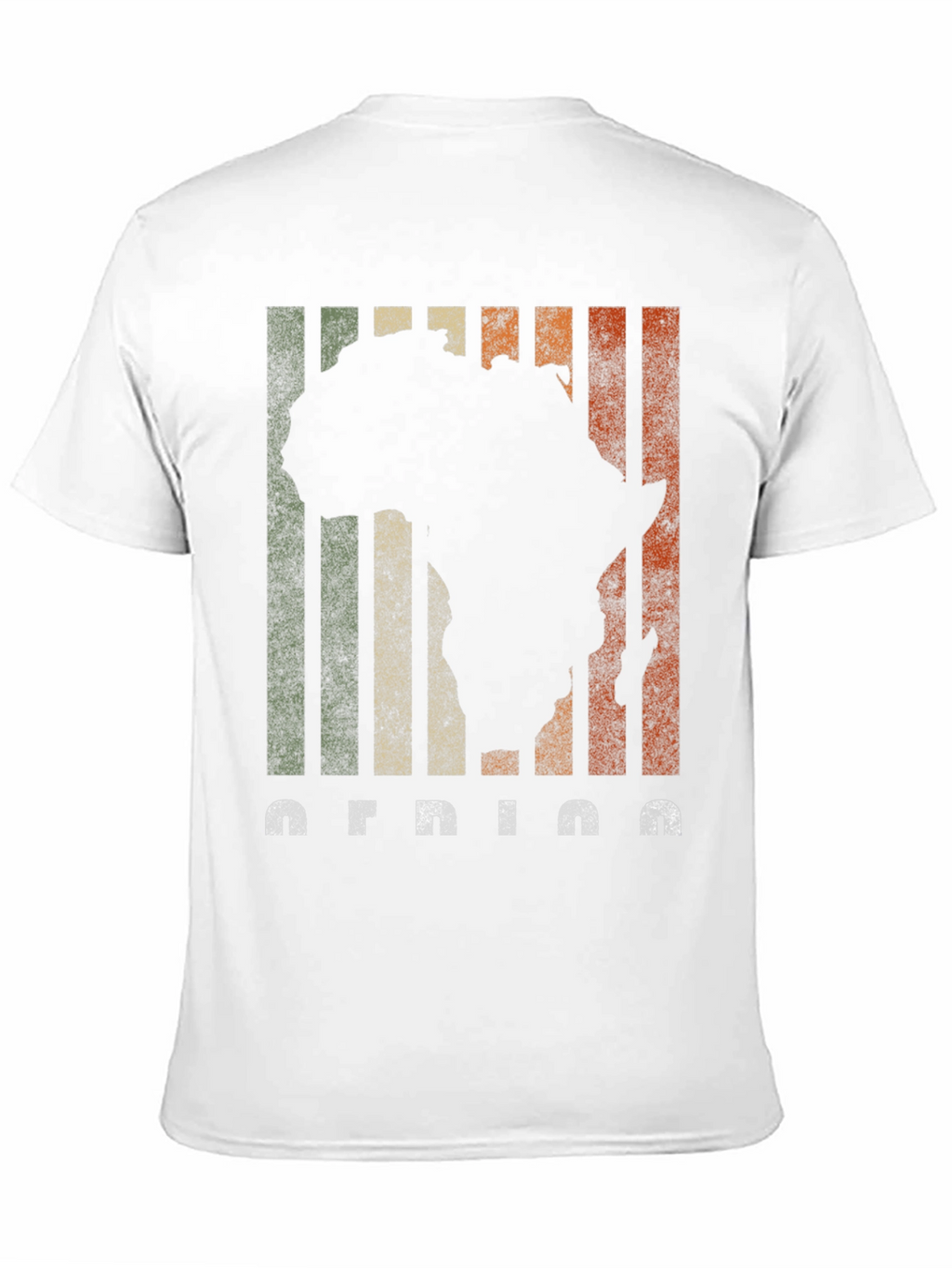 Africa Silhouette Retro Stripe T-Shirt