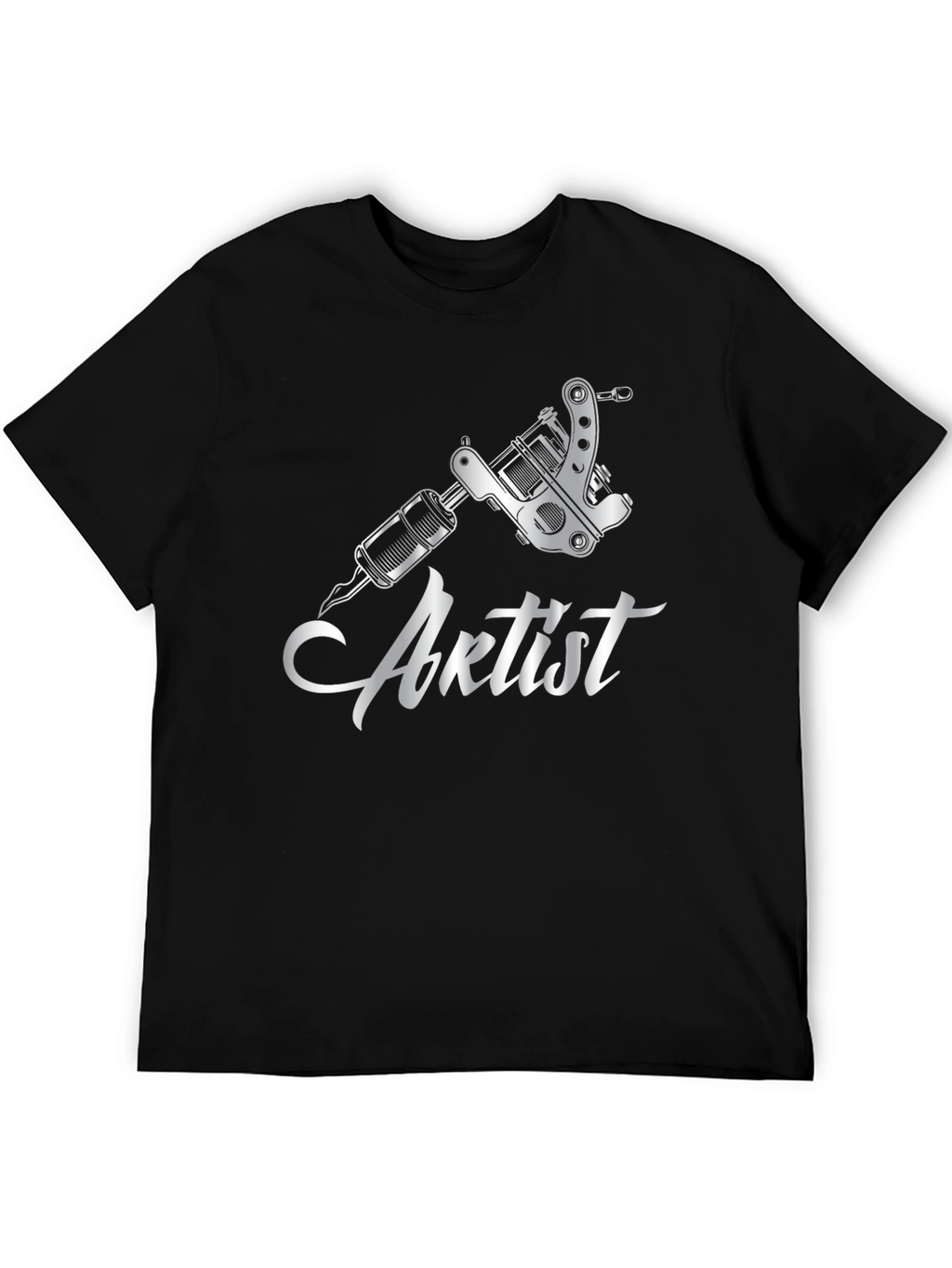 Artist Tattoo Gun Graphic Black T-Shirt