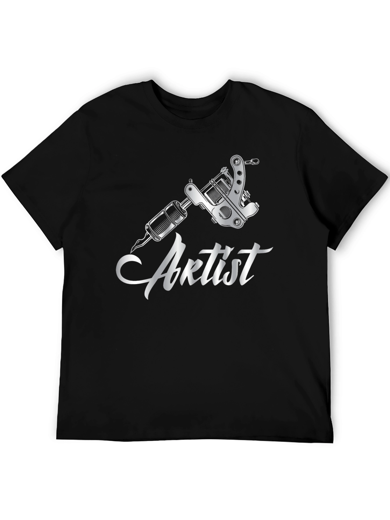 Artist Tattoo Gun Graphic Black T-Shirt