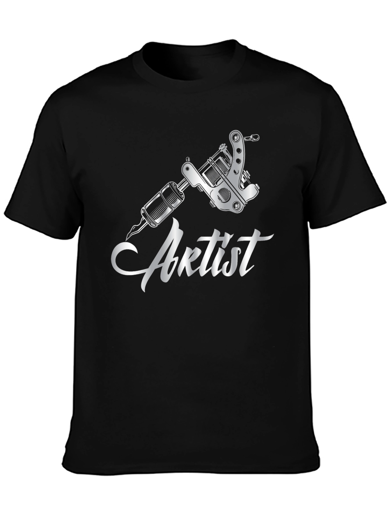 Artist Tattoo Gun Graphic Black T-Shirt