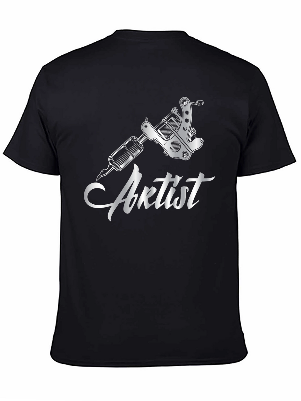 Artist Tattoo Gun Graphic Black T-Shirt