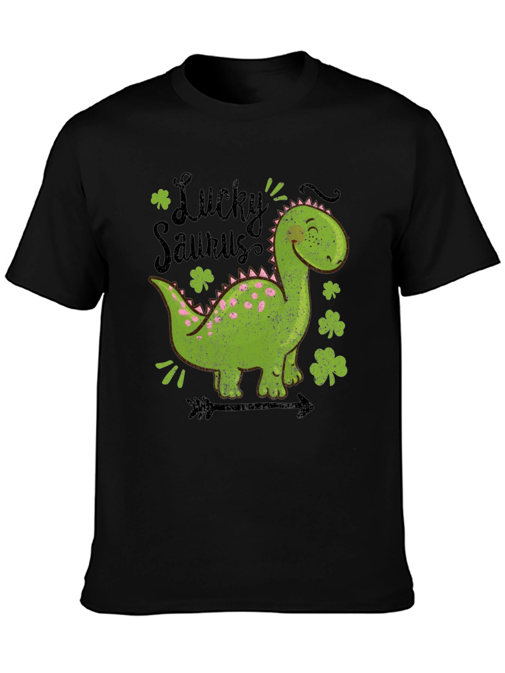 Lucky Saurus T-Shirt - St. Patricks Day Dinosaur Tee