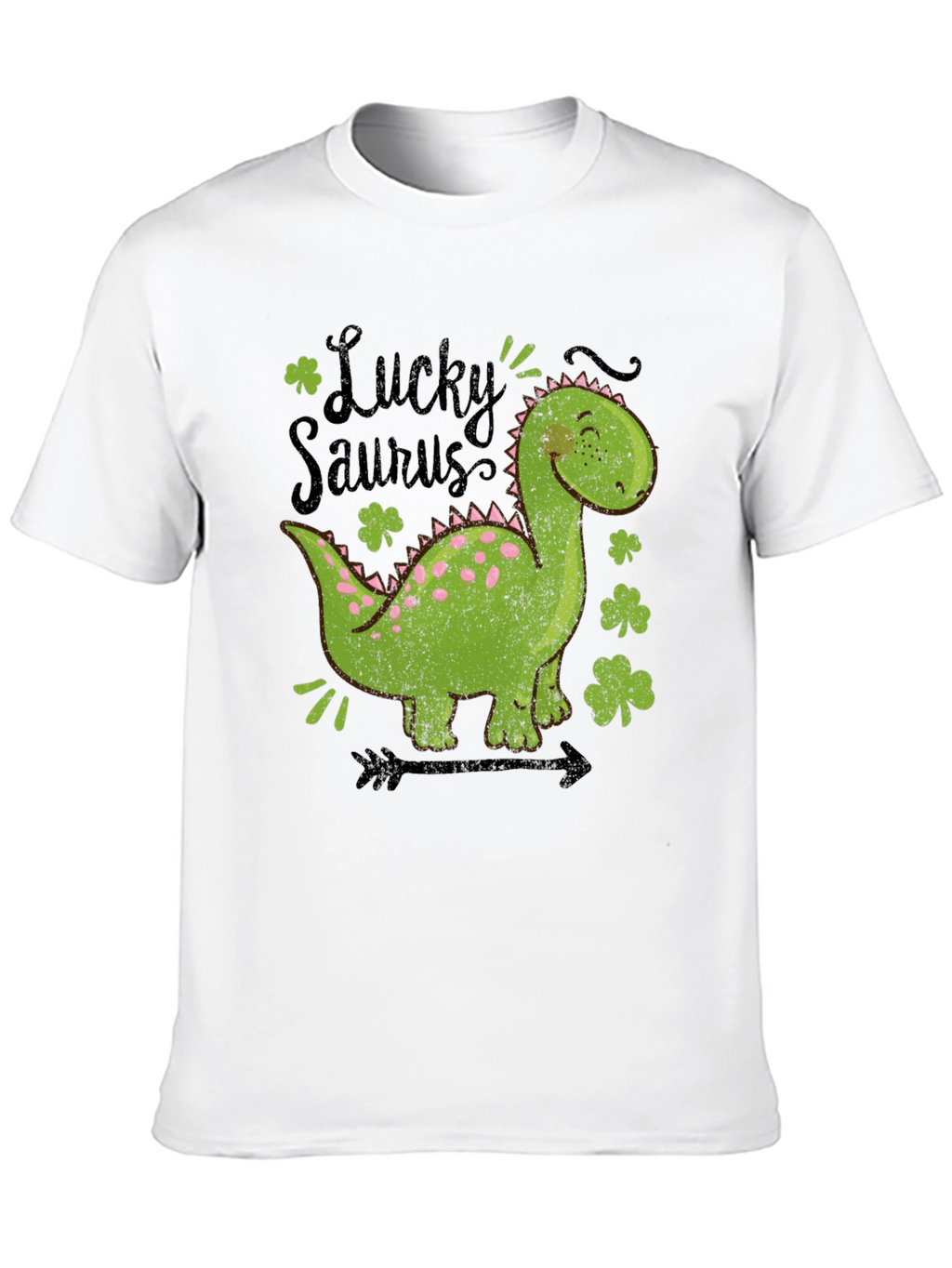 Lucky Saurus T-Shirt - St. Patricks Day Dinosaur Tee