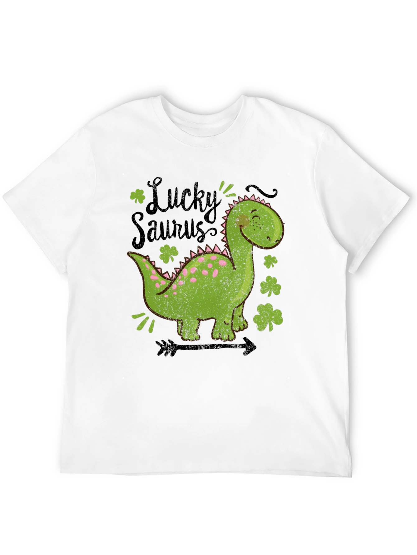 Lucky Saurus T-Shirt - St. Patricks Day Dinosaur Tee