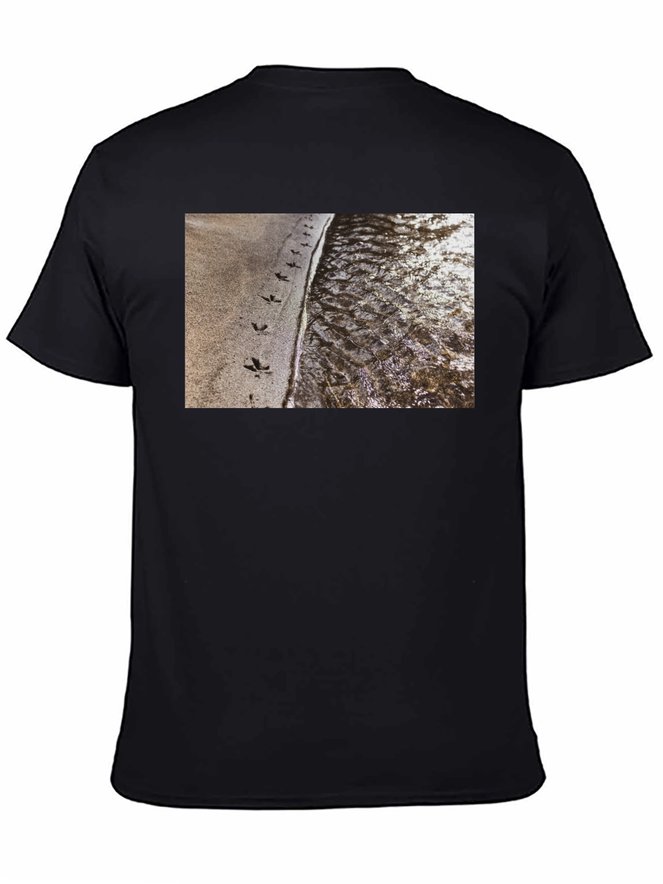 Nature Print Black T-Shirt