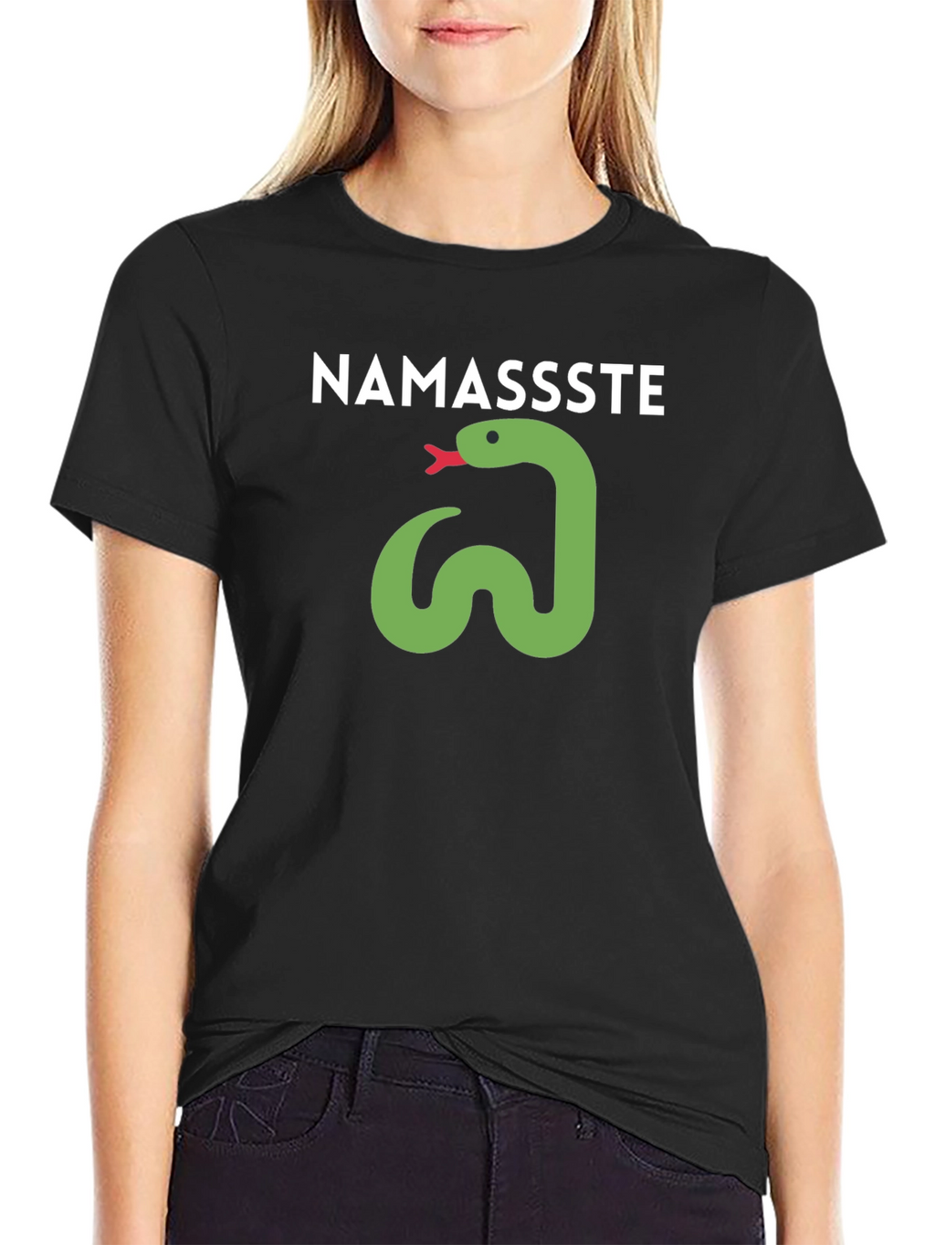Namassste Snake Graphic T-Shirt - Casual Style