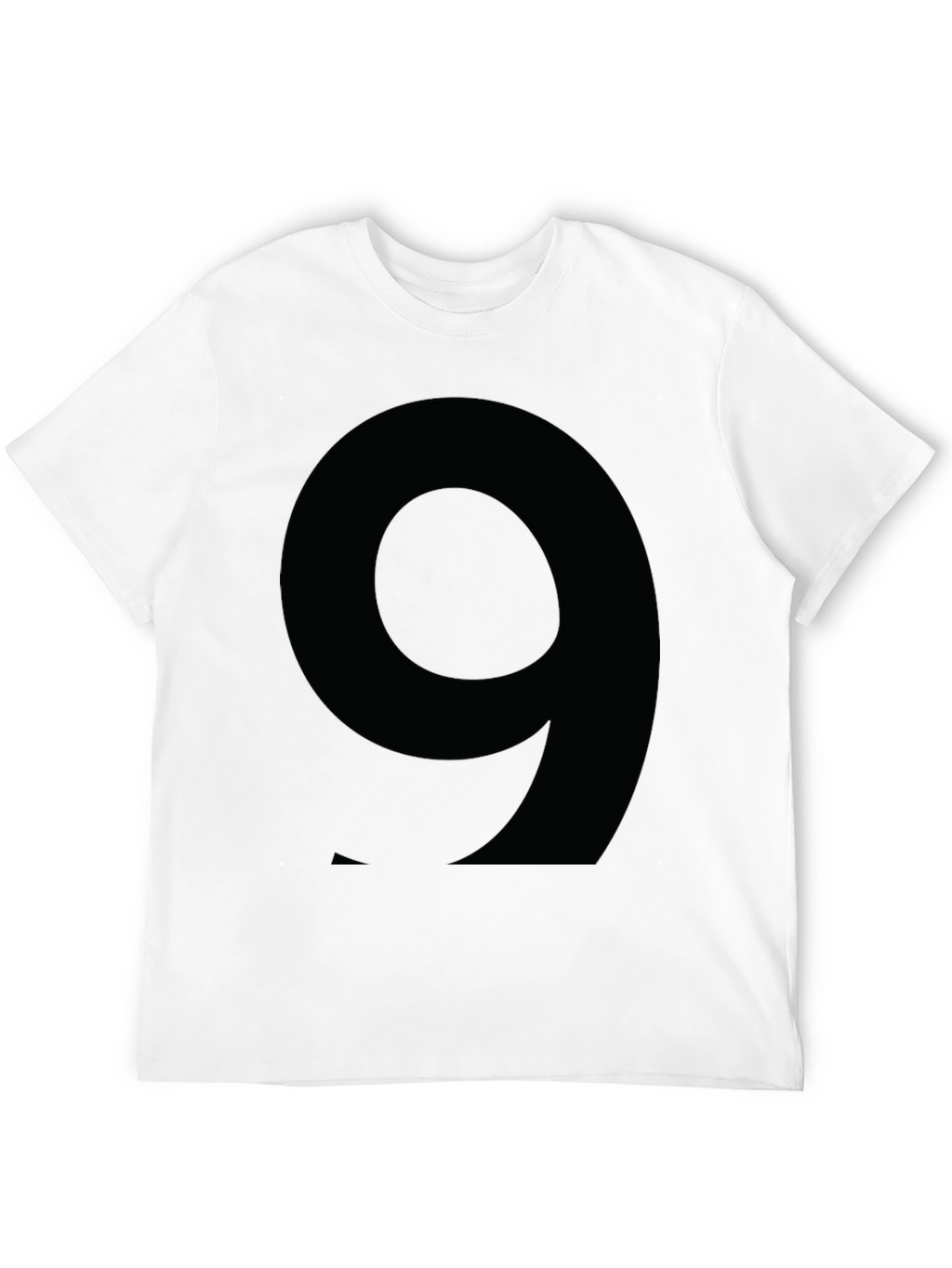 Number 9 Graphic Tee - Black Cotton T-Shirt