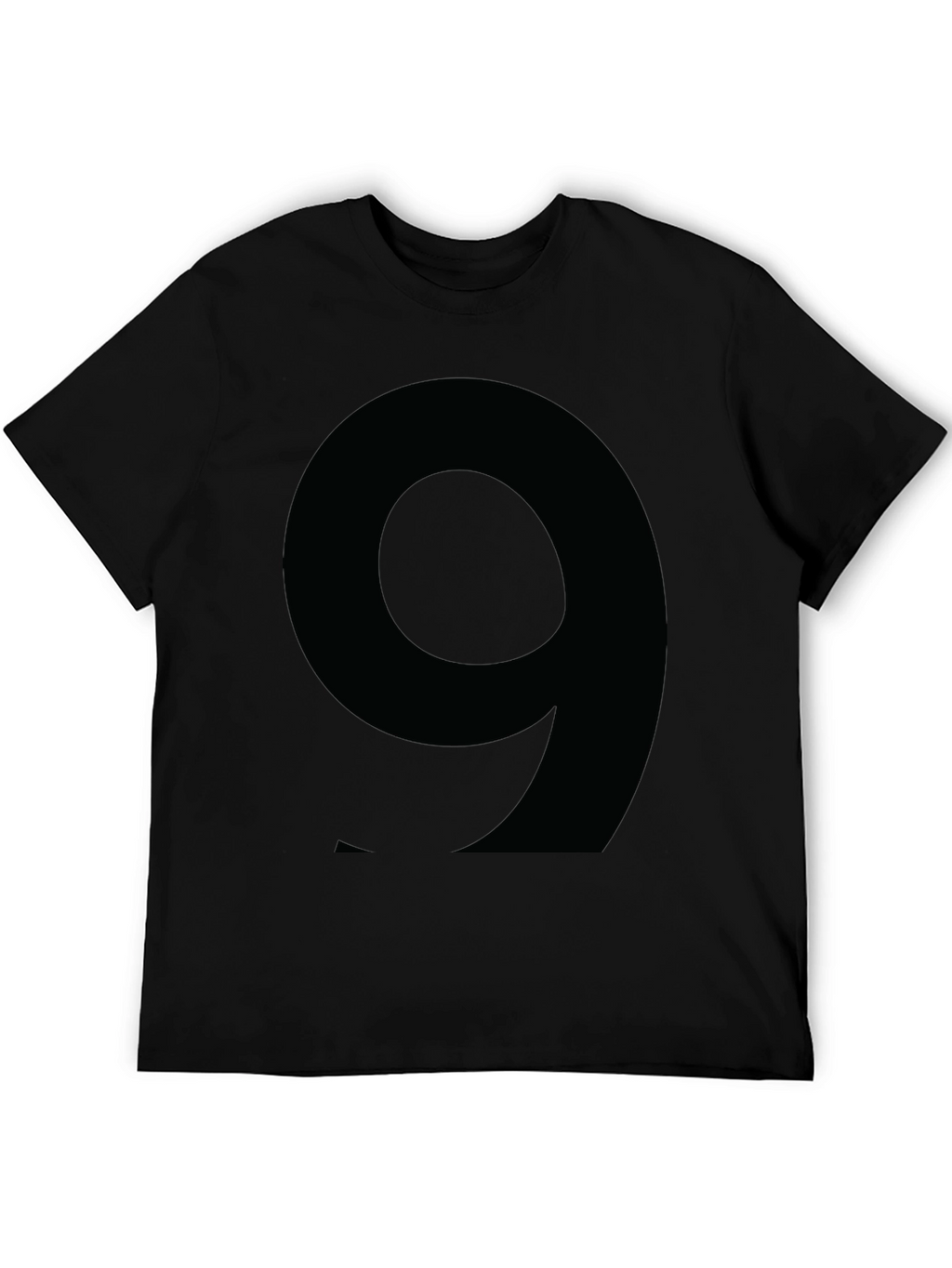 Number 9 Graphic Tee - Black Cotton T-Shirt