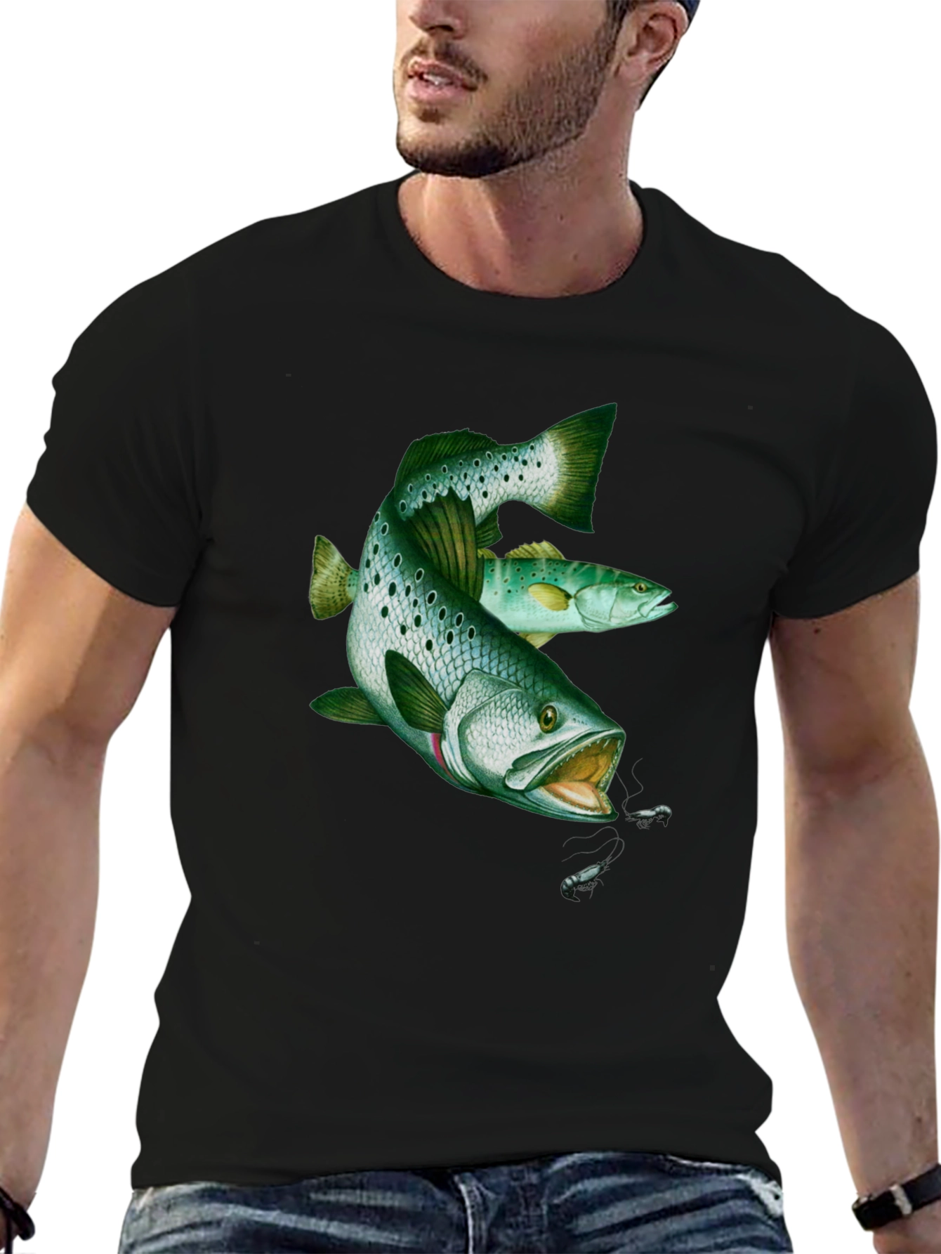 Fishing Graphic Tee - Bass Design