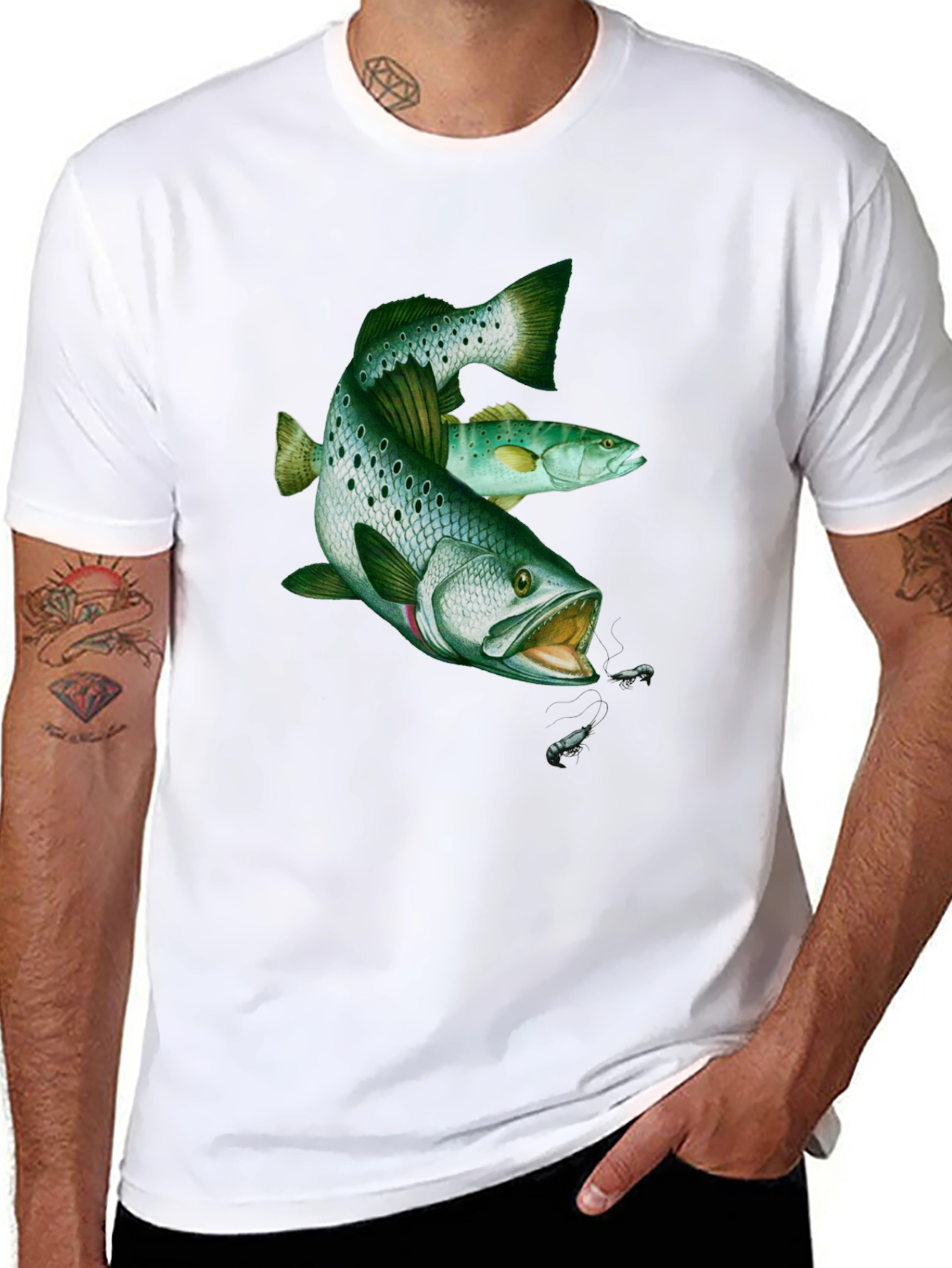 Fishing Graphic Tee - Bass Design